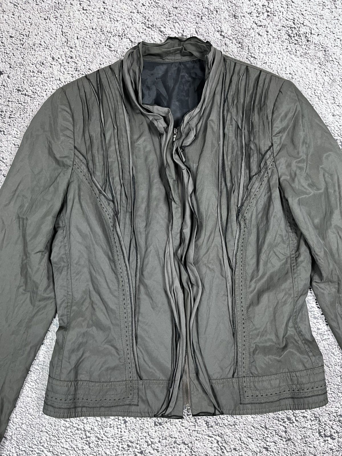 Japanese Brand Vintage Pleated AvantGarde Jacket Y2K Blazer size M Size M / US 6-8 / IT 42-44 - 4 Thumbnail