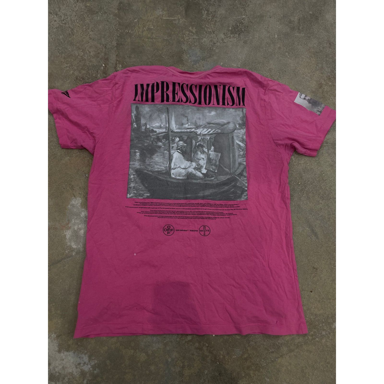 Off-White Off-White Tee Pink Impressions Used Large Size US L / EU 52-54 / 3 - 2 Thumbnail