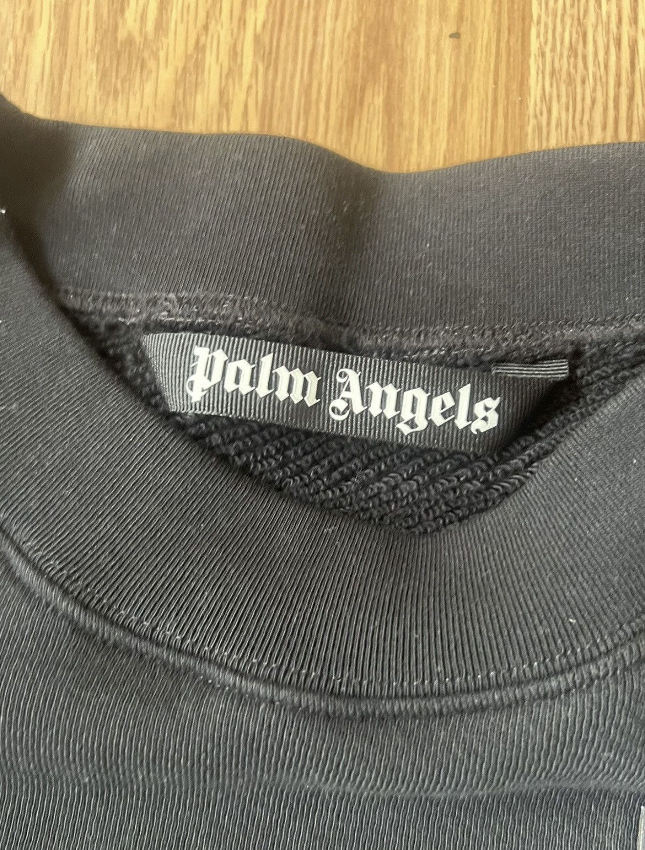 Palm Angels Palm Angels Hue Gothic Logo Crewneck Sweatshirt Size US XL / EU 56 / 4 - 2 Thumbnail