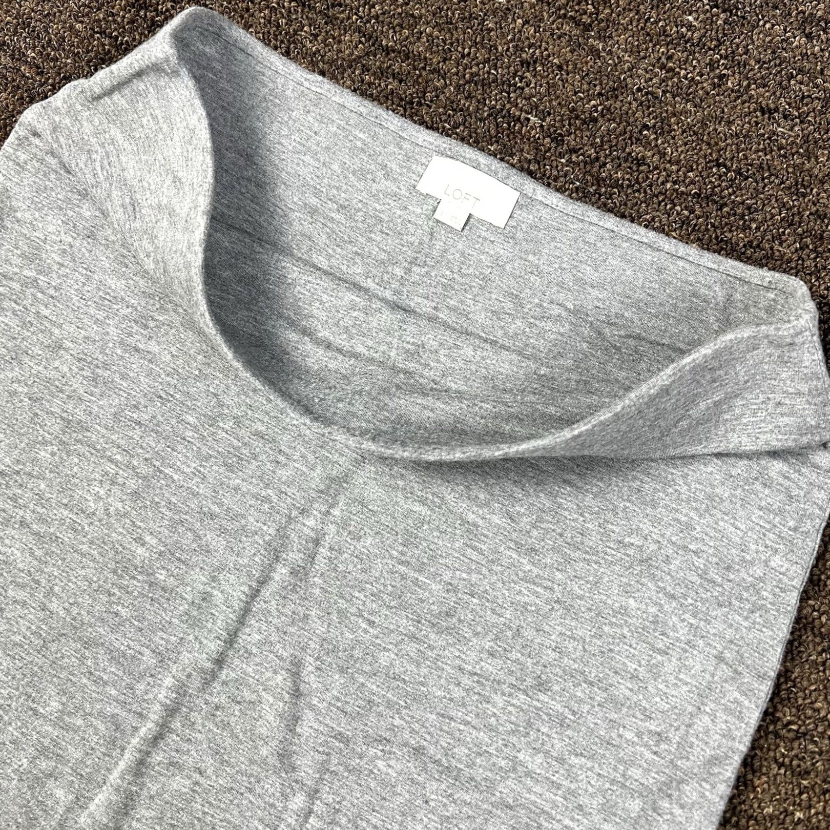 Loft VINTAGE: The Loft Casual Stylish Gray Stretch Fit Straight Skirt Womens Large Knee Length Size 36" / US 14 / IT 50 - 4 Thumbnail