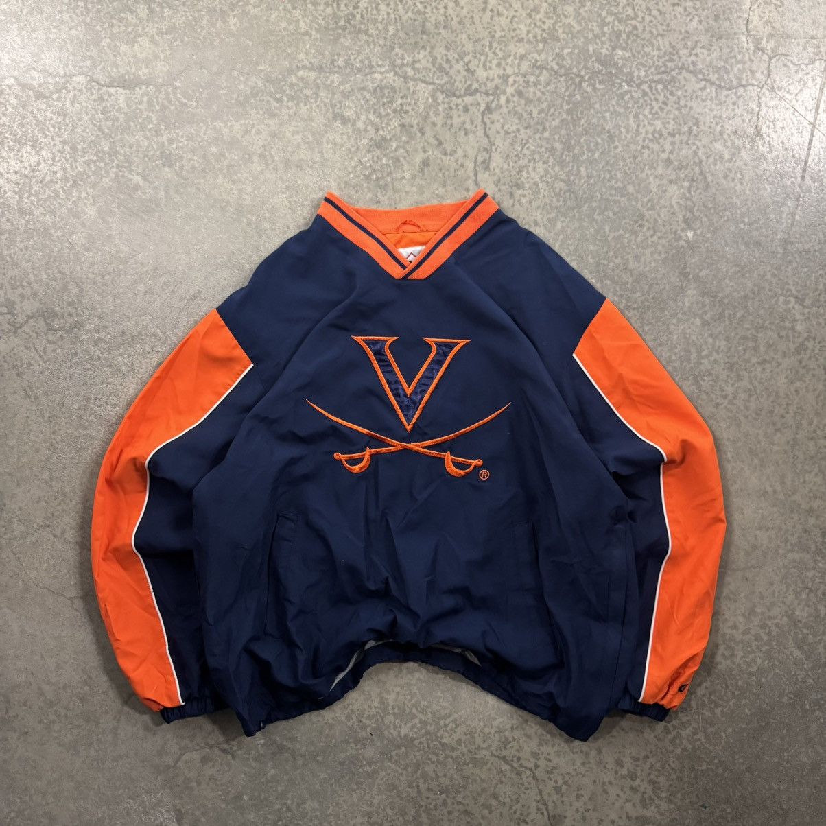 Vintage Vintage 90s Y2K Virginia Cavaliers Pullover Jacket Navy Size US L / EU 52-54 / 3 - 1 Thumbnail