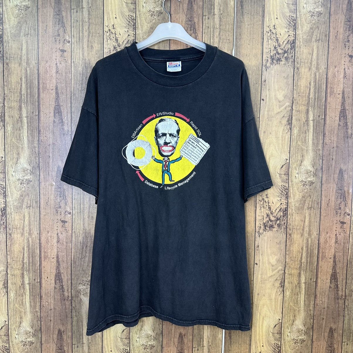 Vintage Vintage ER Studio Hanes Promo TShirt A697 Size US XL / EU 56 / 4 - 1 Thumbnail