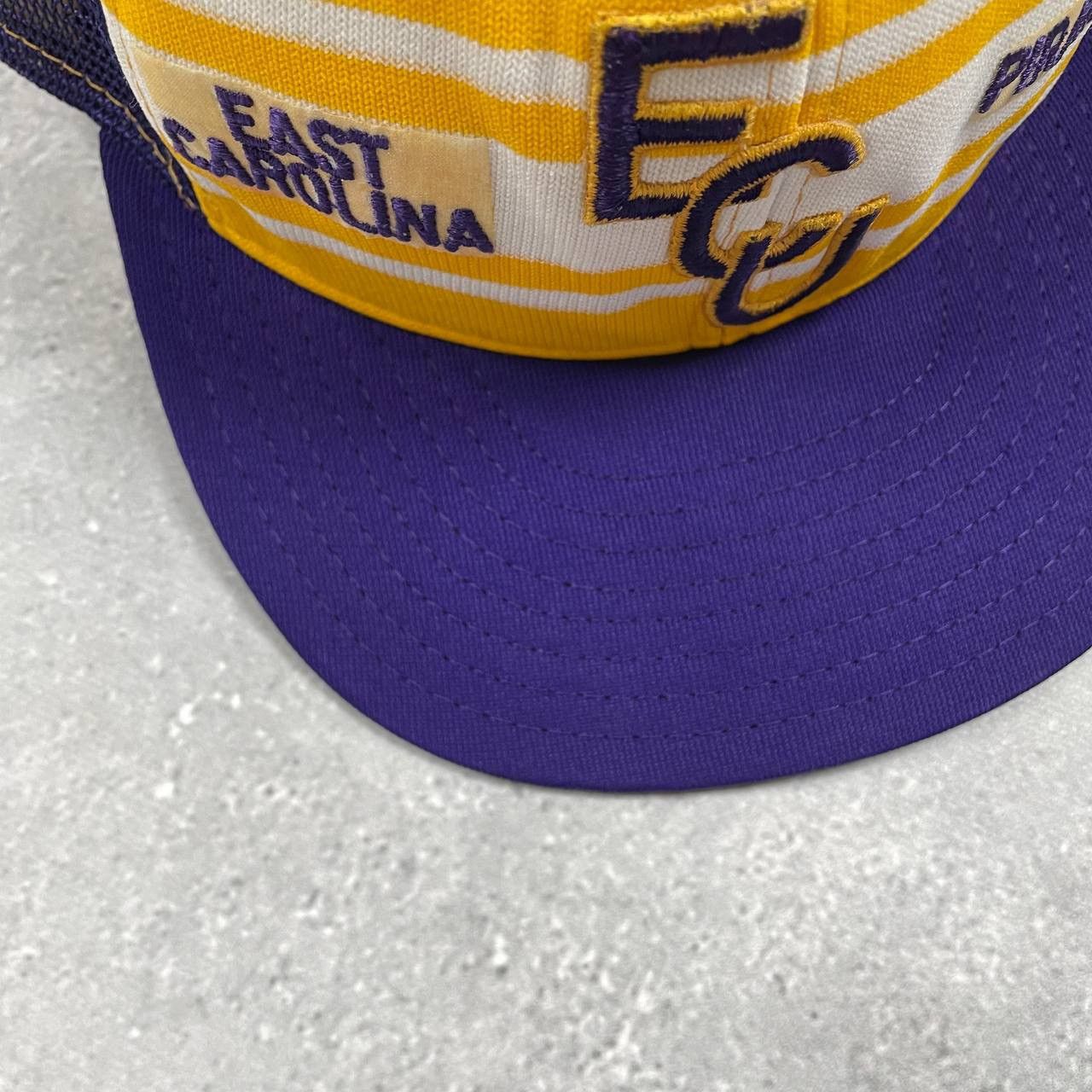 NFL × Vintage Vintage 80s East Carolina Pirates Double Knit Trucker Hat Size ONE SIZE - 6 Thumbnail