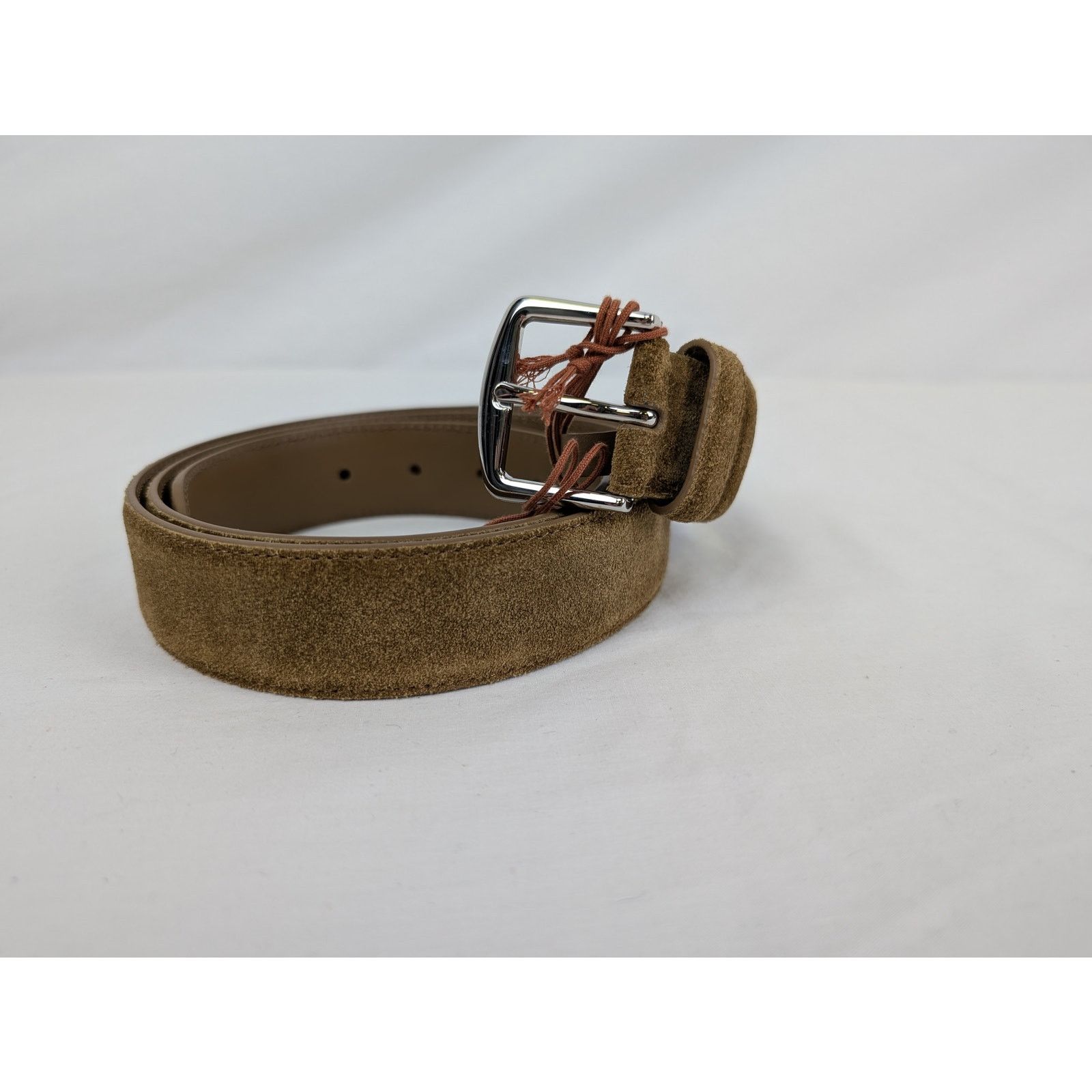 Loro Piana o1rshd1 Size: 105 / Men's 100% Suede Calf Split Belt Brown Size 42 - 16 Thumbnail