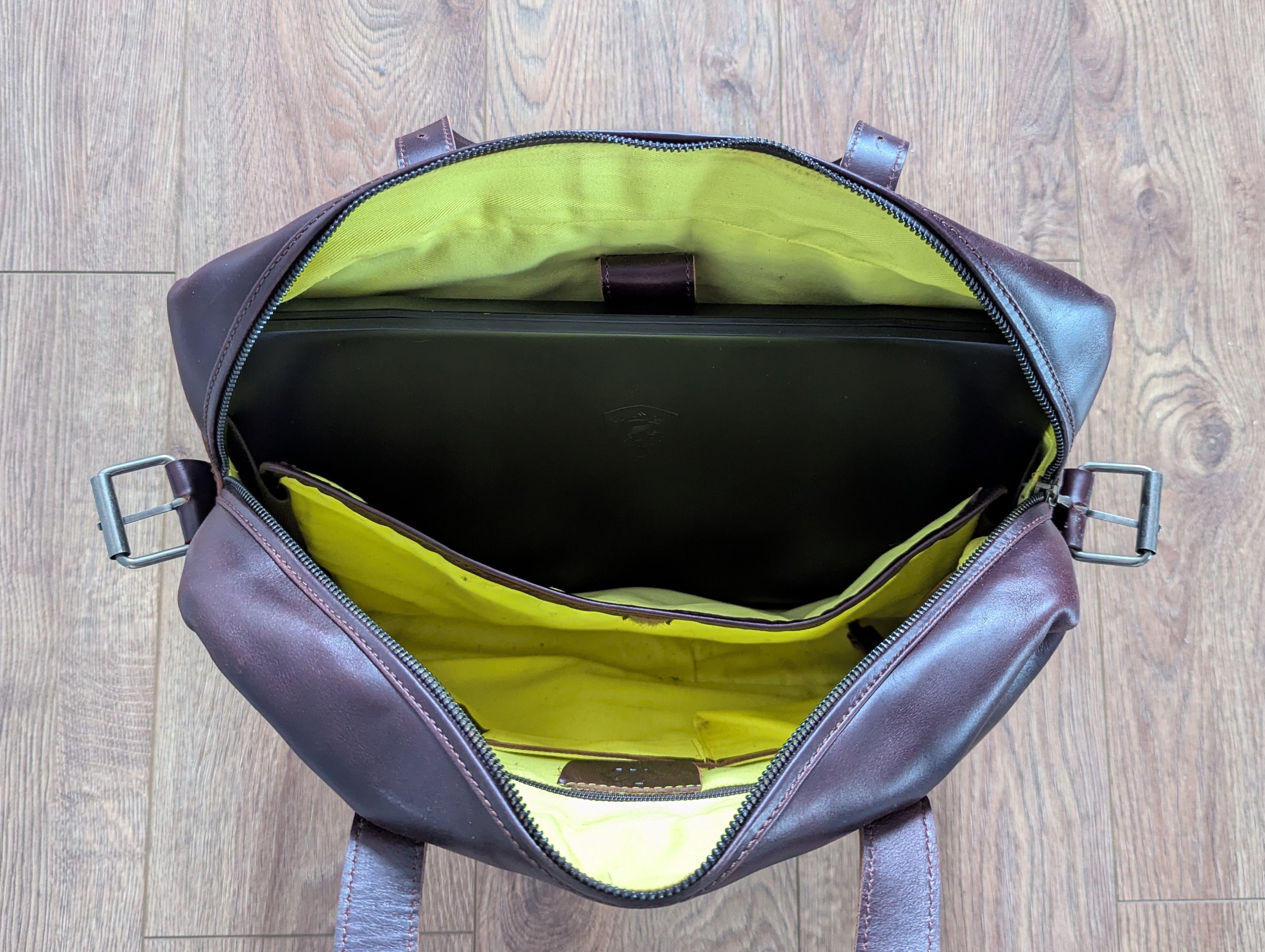 Handmade × Leather Heritage Leather Handmade Mens Messenger Shoulder Bag Laptop Size ONE SIZE - 17 Thumbnail