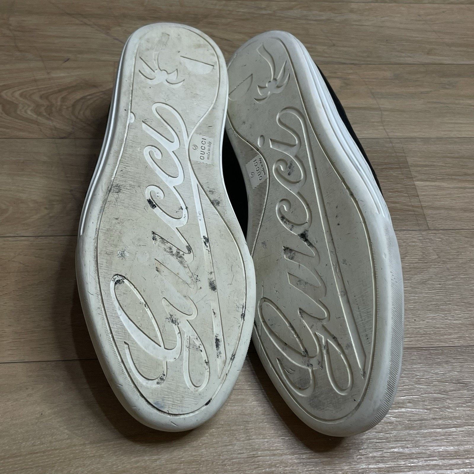 Gucci Gucci Sneakers Low-Top Monogram embossed shoes leather mens Size US 10.5 / EU 43-44 - 12 Thumbnail