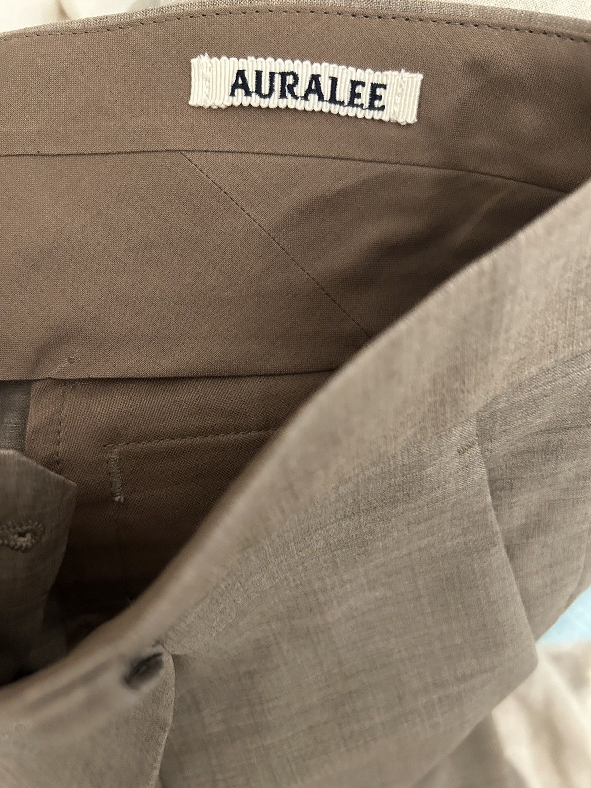 Auralee Auralee super fine tropical wool grey beige slacks Size US 32 / EU 48 - 4 Thumbnail