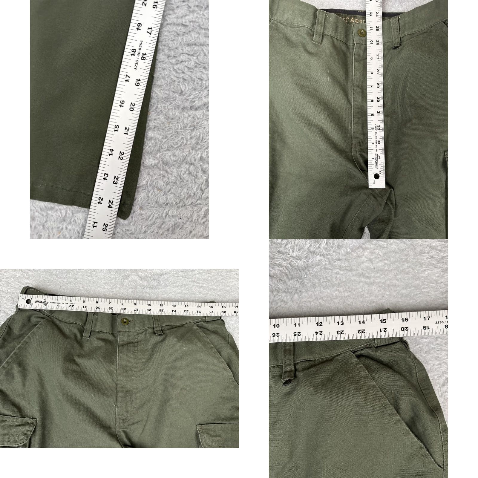 Vintage Boy Scouts Of America Pants Mens 34x25 Green Cargo Convertible Uniform Hiking Size US 34 / EU 50 - 8 Thumbnail