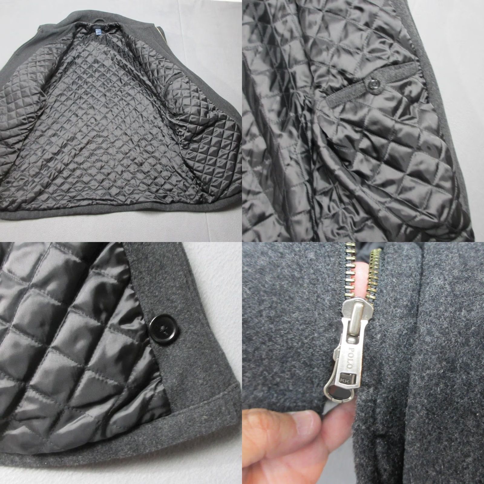 Polo Ralph Lauren Polo Ralph Lauren Car Coat Mens XL Gray Wool Blend Quilted Lined Button Front Size US XL / EU 56 / 4 - 8 Thumbnail