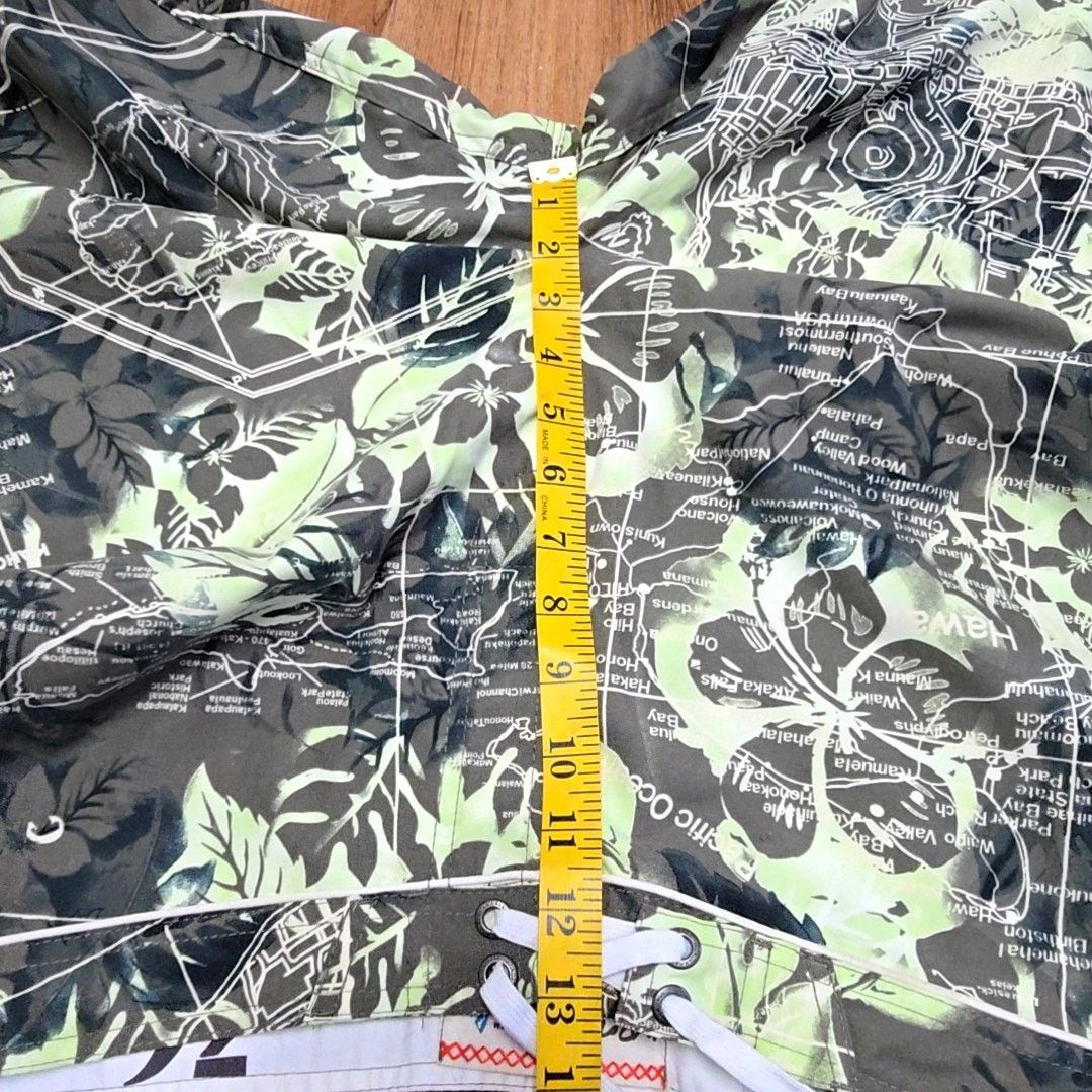 Other Hawaiian Map Board Shorts Wanderwall Green Floral Print 36 Size US 36 / EU 52 - 6 Thumbnail