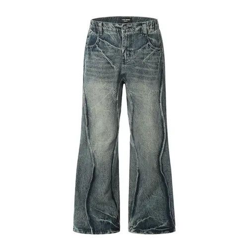 Jean Miyauchi x Miki Baggy Embroidered Wide Leg Denim Jeans Size US 30 / EU 46 - 6 Thumbnail