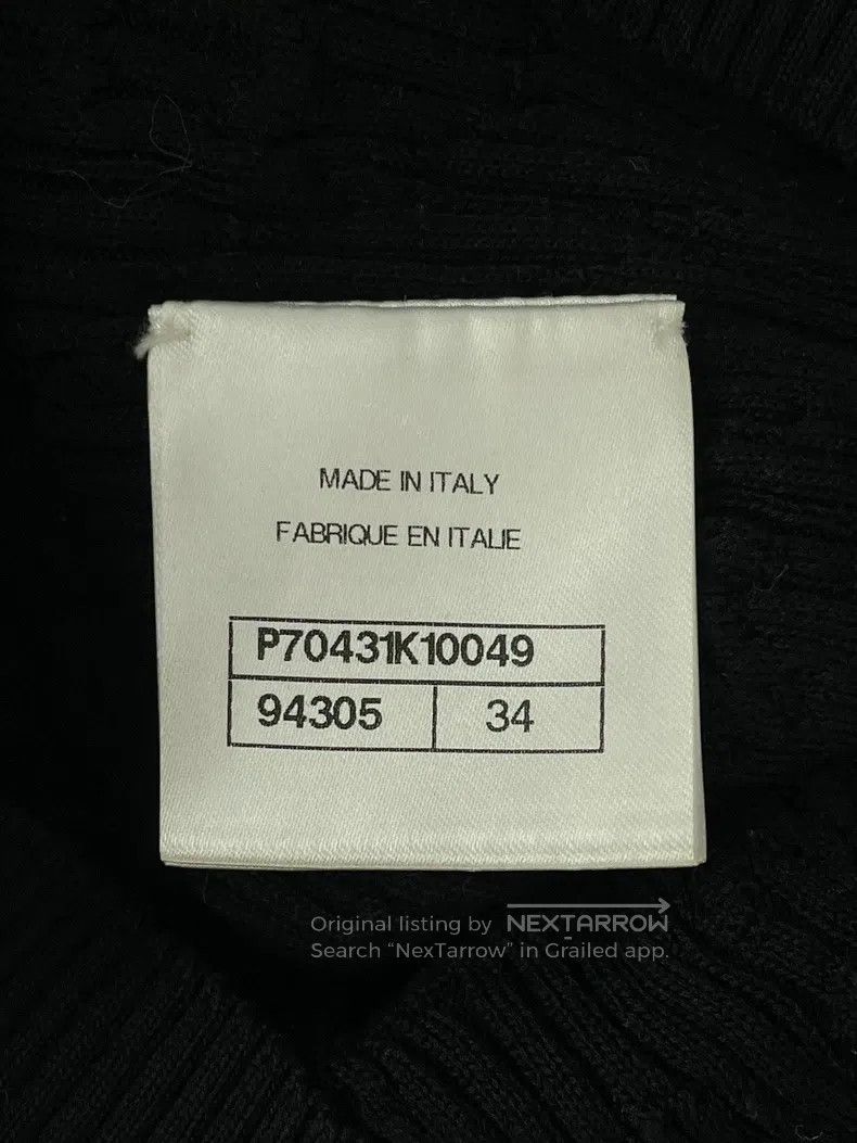 Chanel Chanel Black dark pattern full logo knitted short sleeves Size XXS / US 00 / IT 34 - 5 Thumbnail
