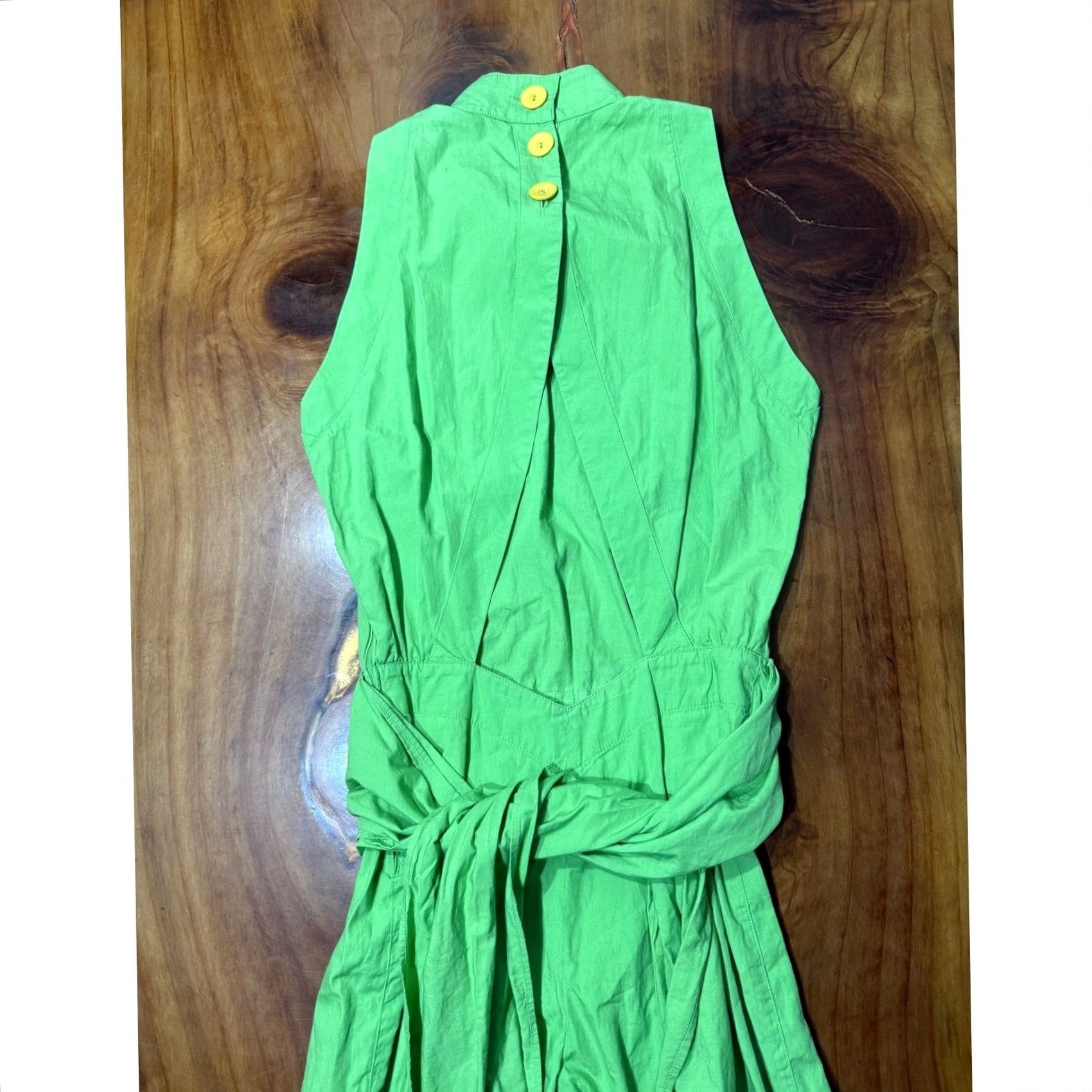 Byblos VINTAGE Byblos Jumpsuit Women 6 Cotton Knit Sleeveless One-Piece Green 80s Designer Casual Activewear Cap Sleeve Back Open Crew Neck High Neck? Size 28" / US 6 / IT 42 - 7 Thumbnail