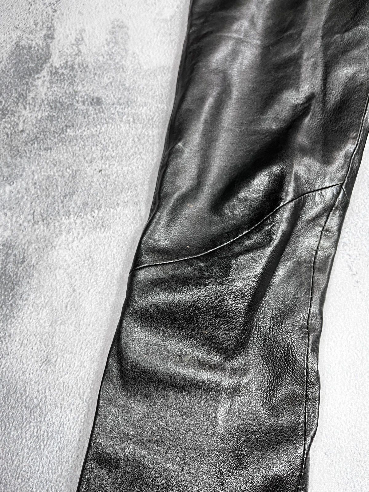 Leather × Vintage Vintage Y2K Leather pants biker opuim kadoya style size 4 Size 27" / US 4 / IT 40 - 14 Thumbnail
