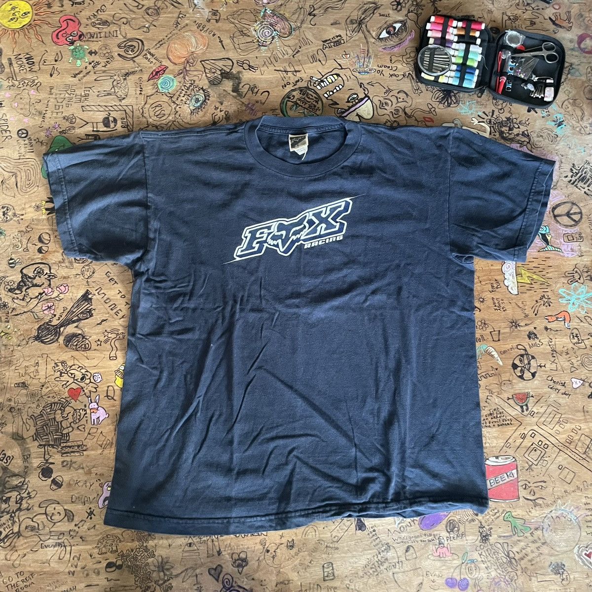 Fox Racing × Vintage Y2K Fox Racing Shirt Size US XL / EU 56 / 4 - 1 Thumbnail