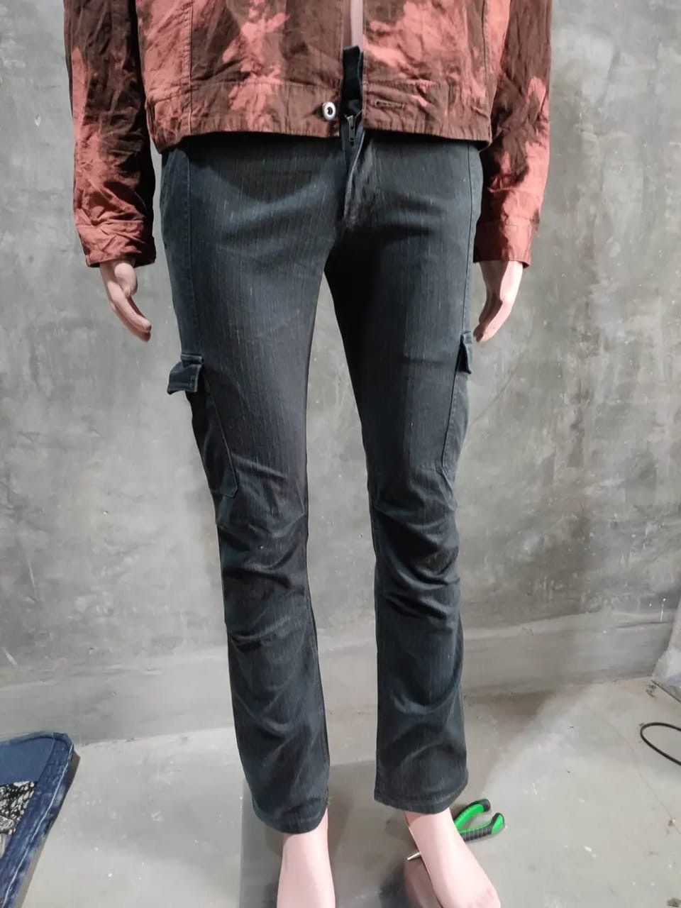 Katharine Hamnett London Hamnett Stripe Cargo Low Rise Pants Size US 29 - 9 Thumbnail