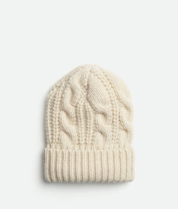 Bottega Veneta o1n1vont1224 Size: S / Wool Cable Knit Beanie (Cap & Hat) Size ONE SIZE - 1 Thumbnail