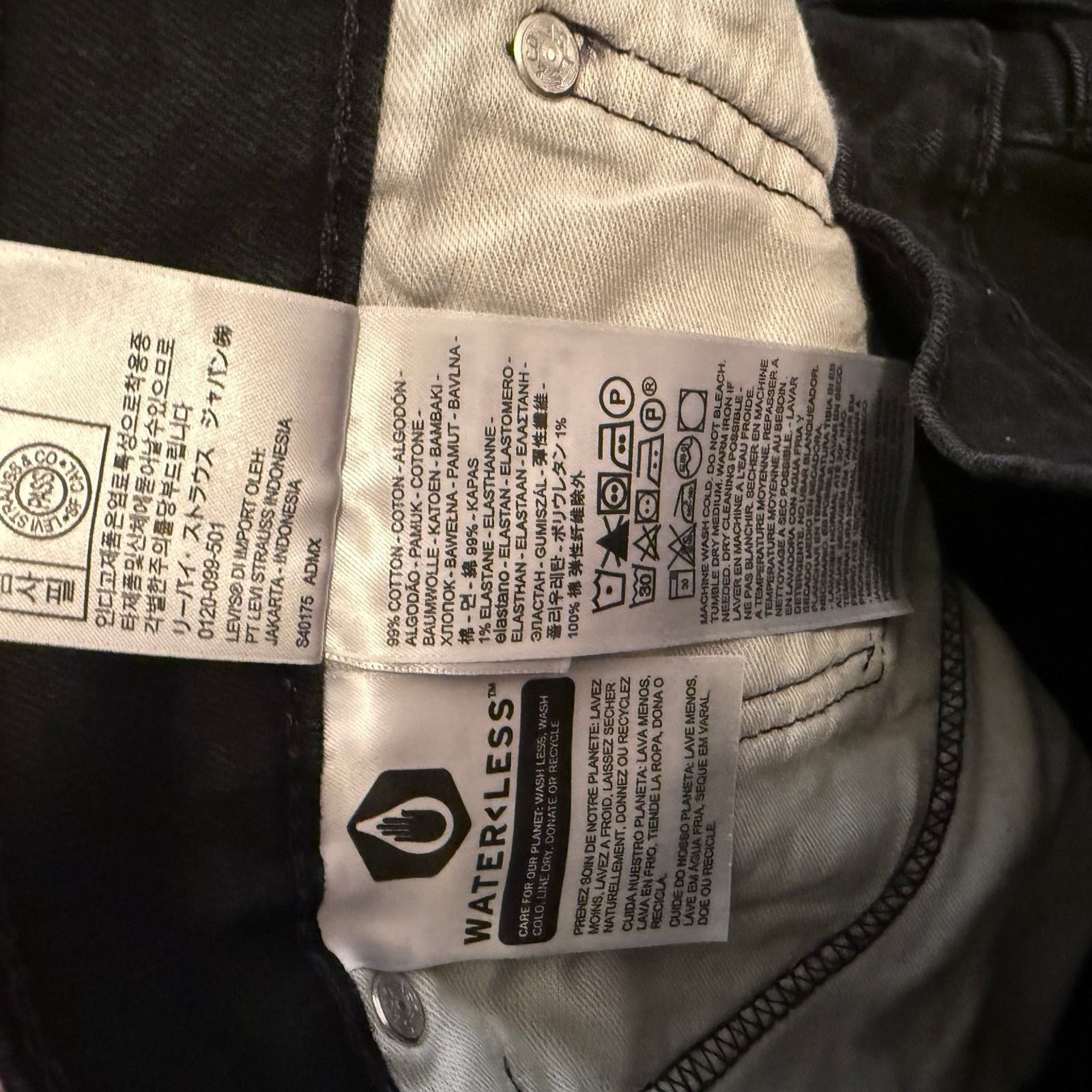 Levi's Levi's 514 Men's Jeans Black Denim Straight Fit Size 38x32 Size US 38 / EU 54 - 8 Thumbnail