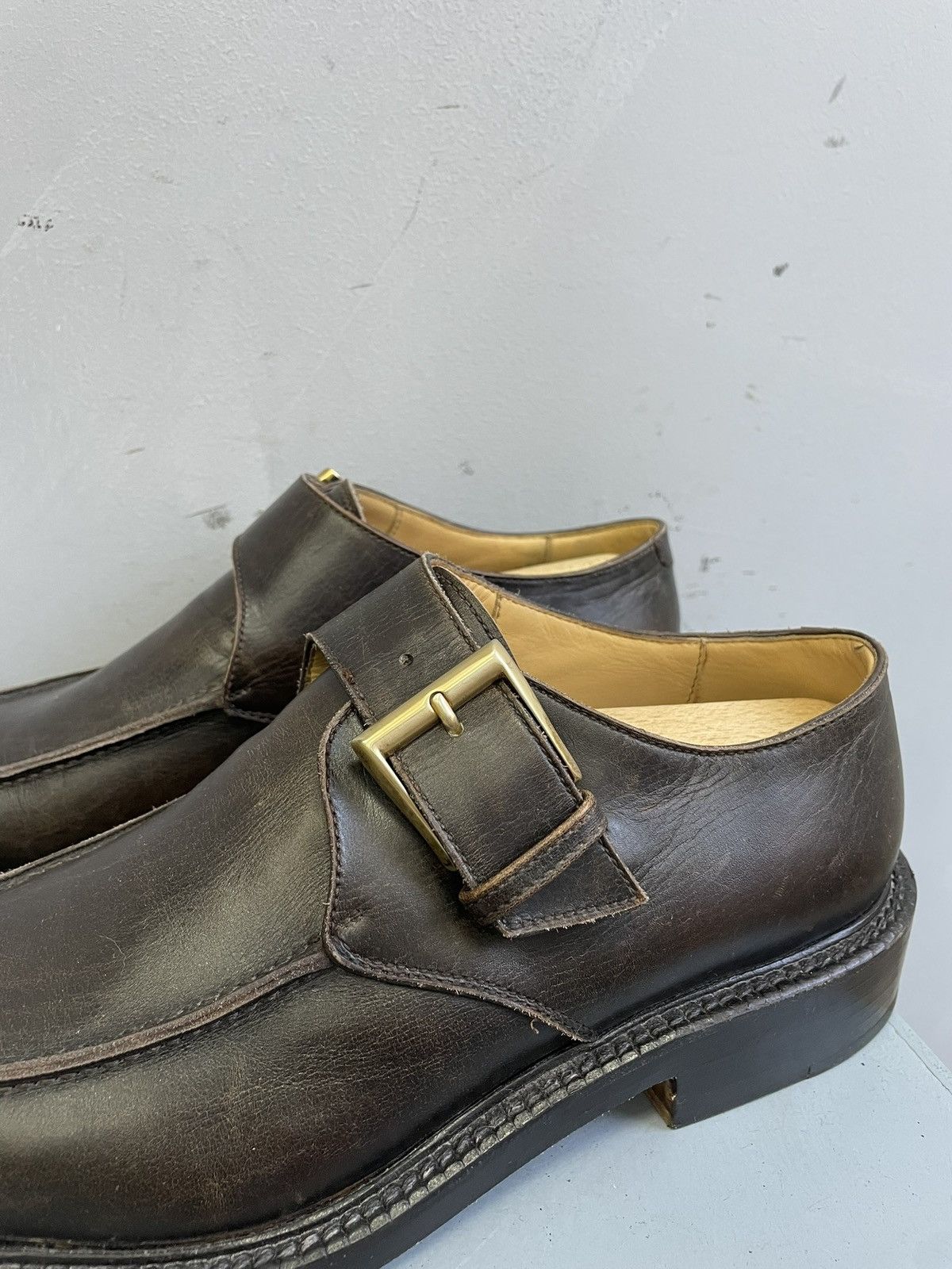 Other intage Hand Made leather loafers brogue shoes England style Size US 8 / EU 41 - 4 Thumbnail