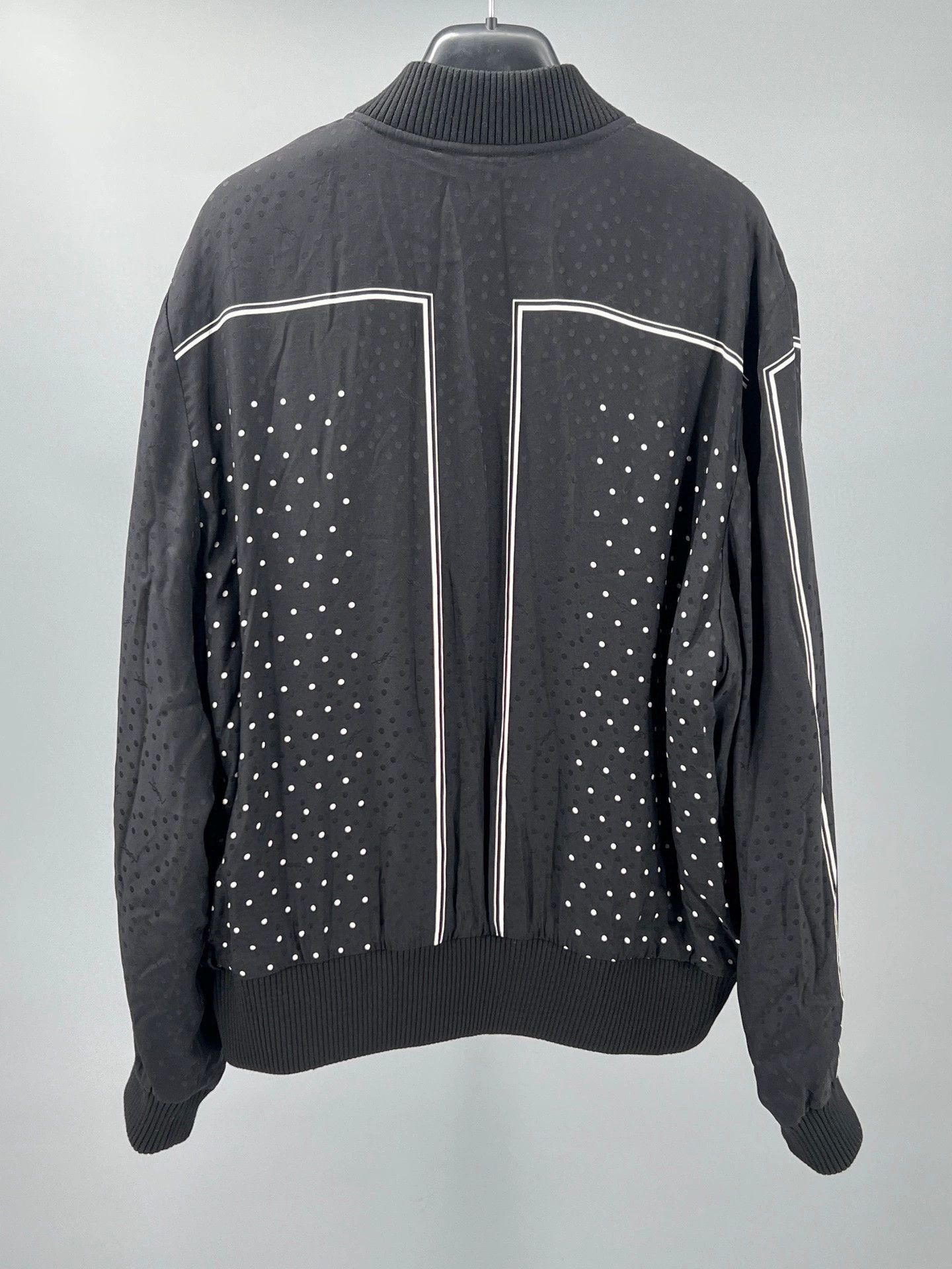 YSL Black Silk Quilted Dot Jacket