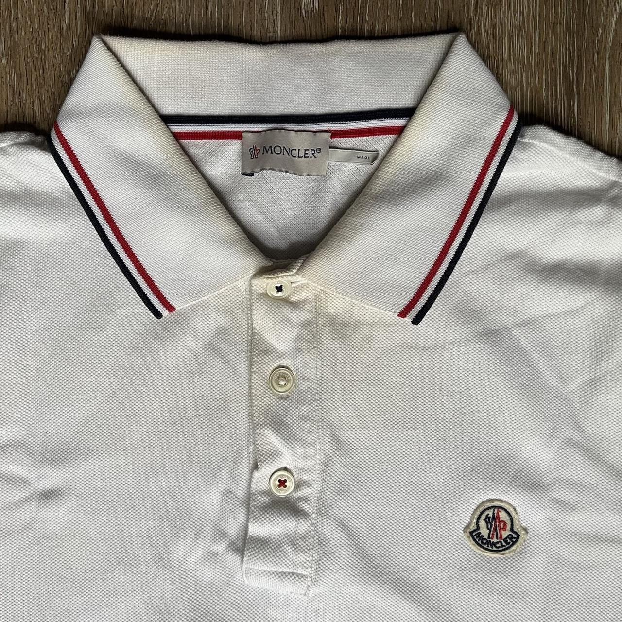 Moncler white moncler long sleeve polo Size US M / EU 48-50 / 2 - 3 Thumbnail