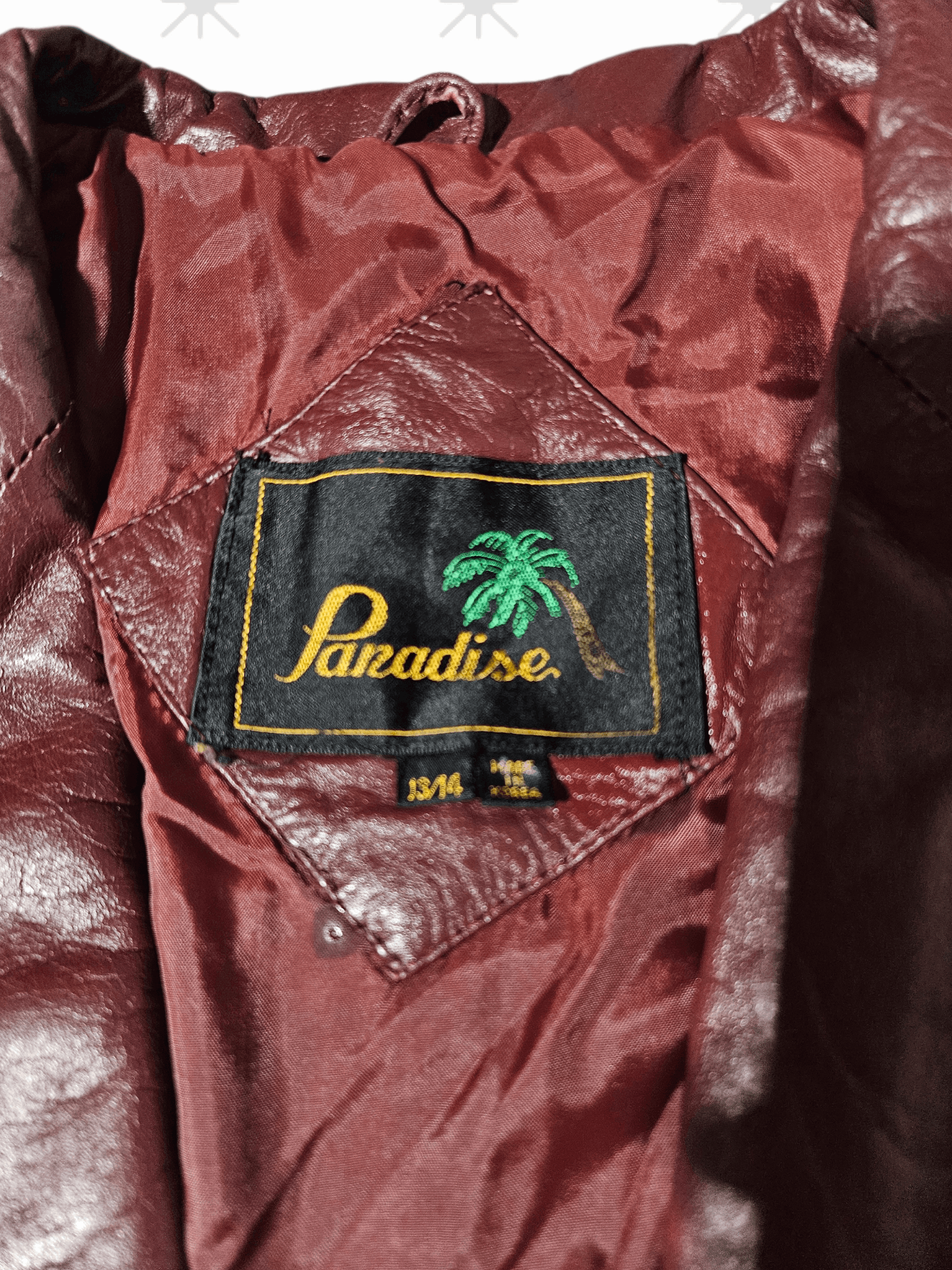 Paradise VTG 70s Paradise Leather Jacket Cafe Racer Biker L 13/14 Size L / US 10 / IT 46 - 2 Thumbnail