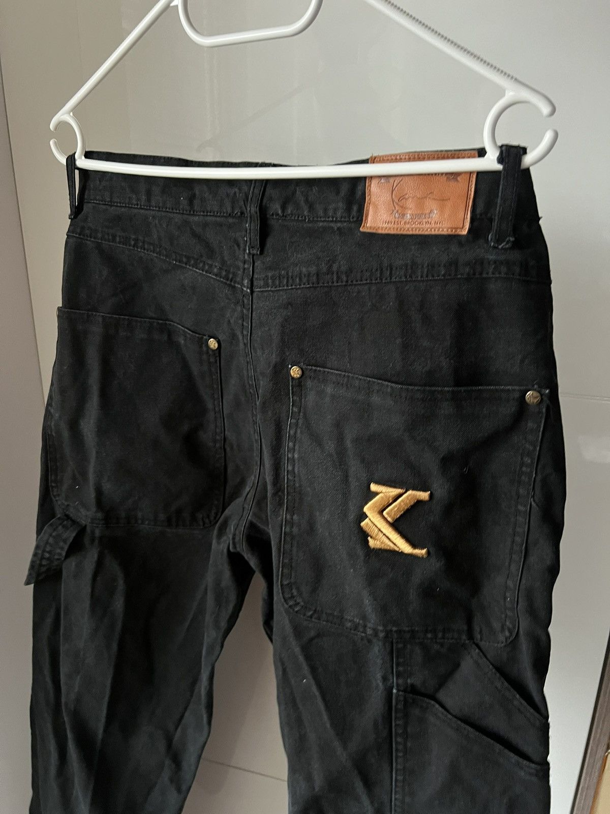 Karl Kani Karl Kani Embroidered Logo Rap Black Denim Unisex Jeans Size US 32 / EU 48 - 3 Thumbnail