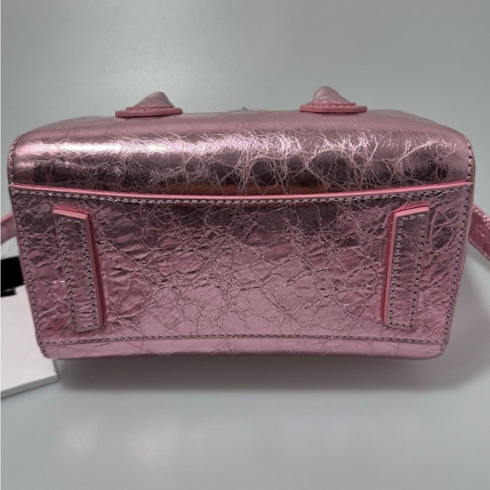 Givenchy Givenchy Antigona Lock Bag in Laminated Leather Pink Size ONE SIZE - 7 Thumbnail