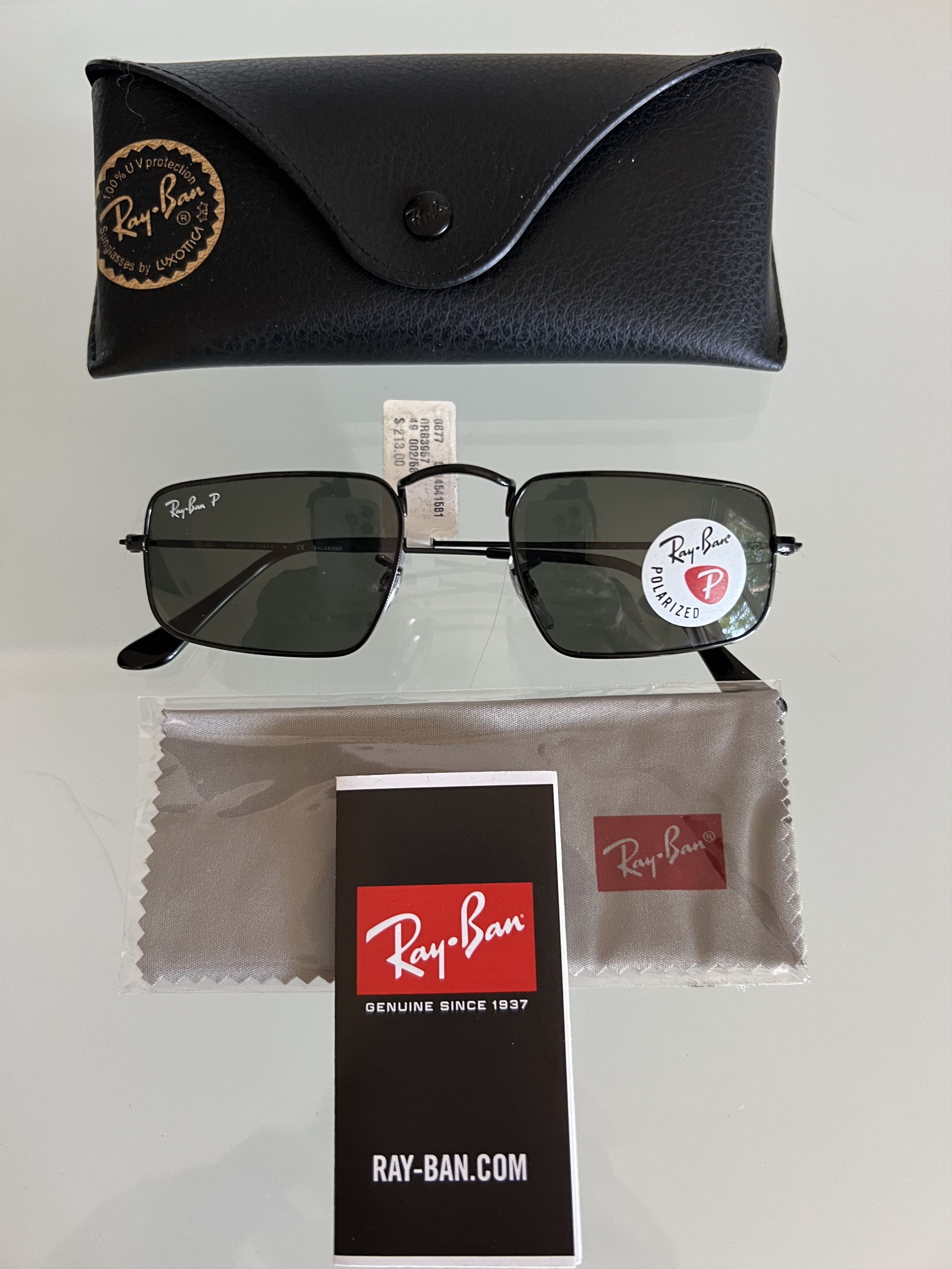 image of Rayban Ray-Ban Rb3957 Julie Polarized Sunglasses in Black, Men's