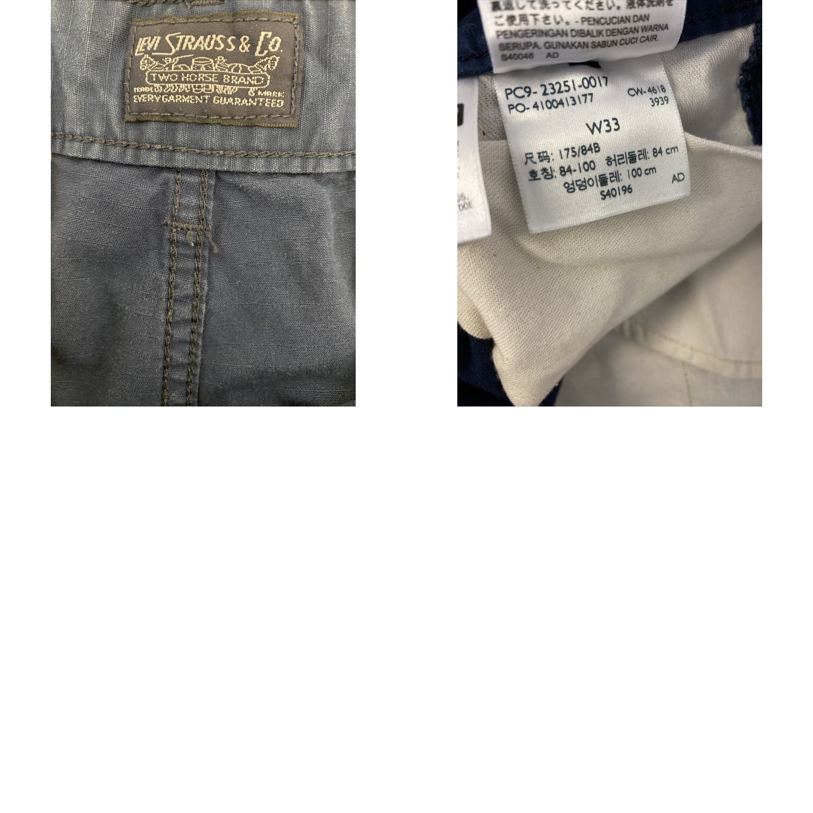 Levi's Levi's Cargo Shorts Men Size 33 Navy Blue Workwear Pockets 90s Size US 33 - 8 Thumbnail