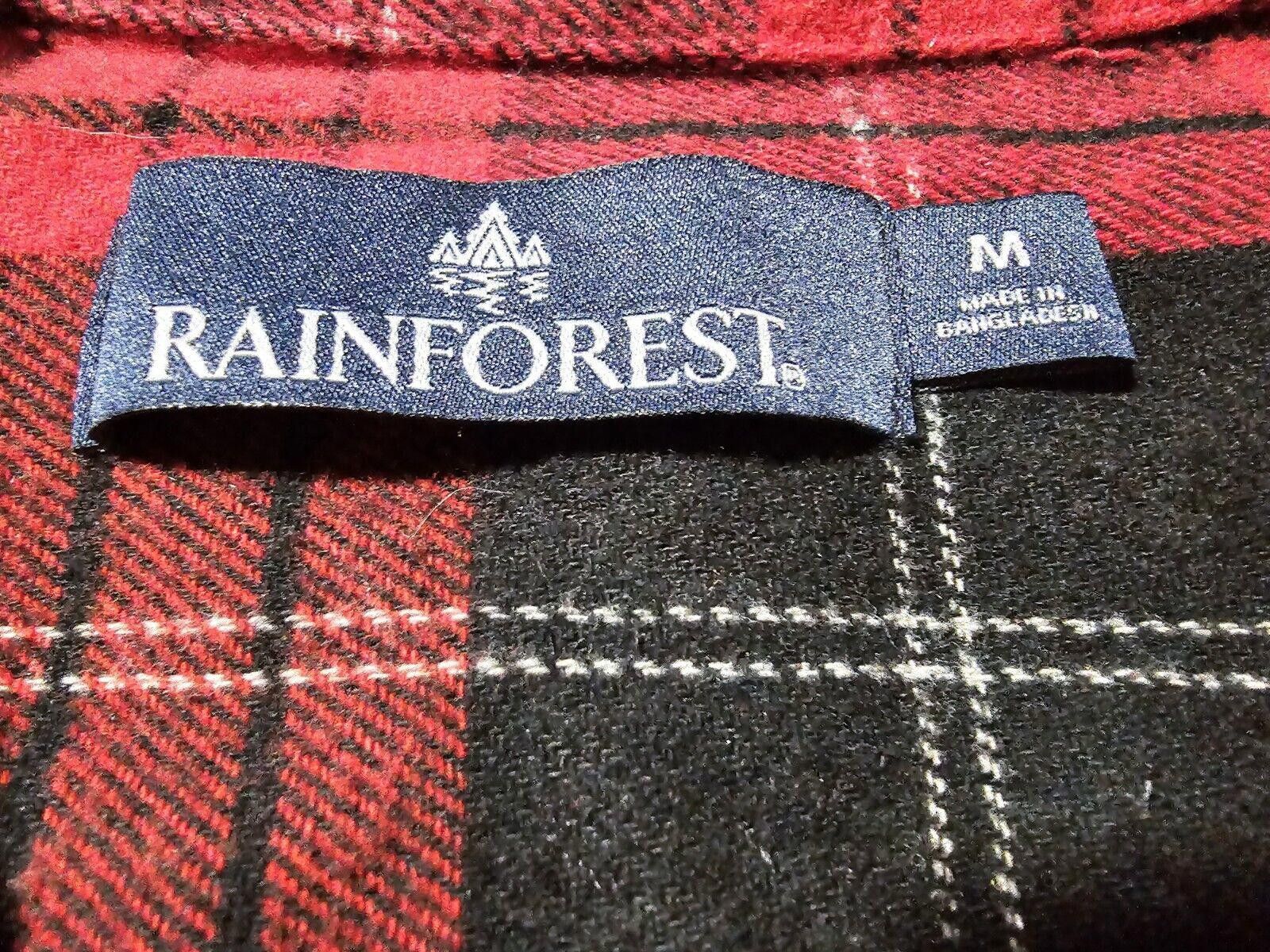 Rainforest Rainforest Men's Heavyweight Flannel Shirt Black/Red Plaid M Size US M / EU 48-50 / 2 - 5 Thumbnail