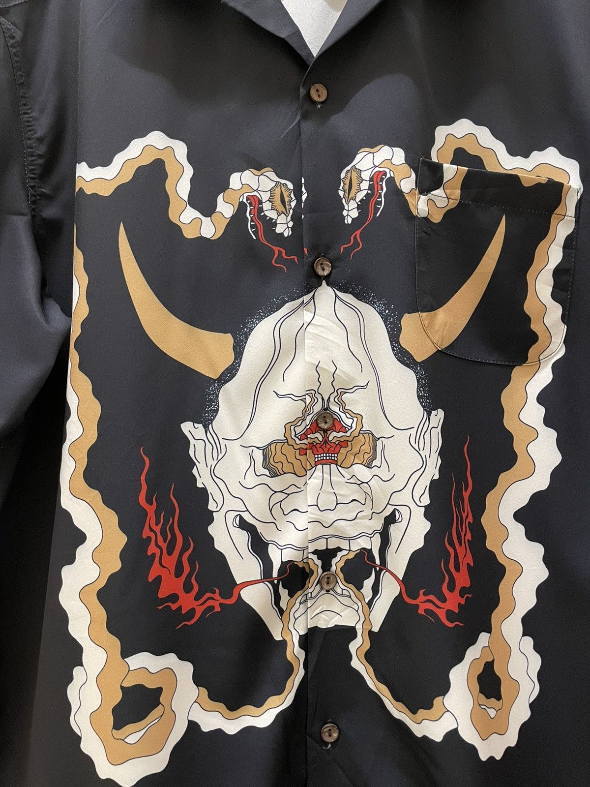 Wacko Maria Wacko Maria The Guilty Parties Wolf's Head Devil Rayon Shirt Size US L / EU 52-54 / 3 - 2 Thumbnail