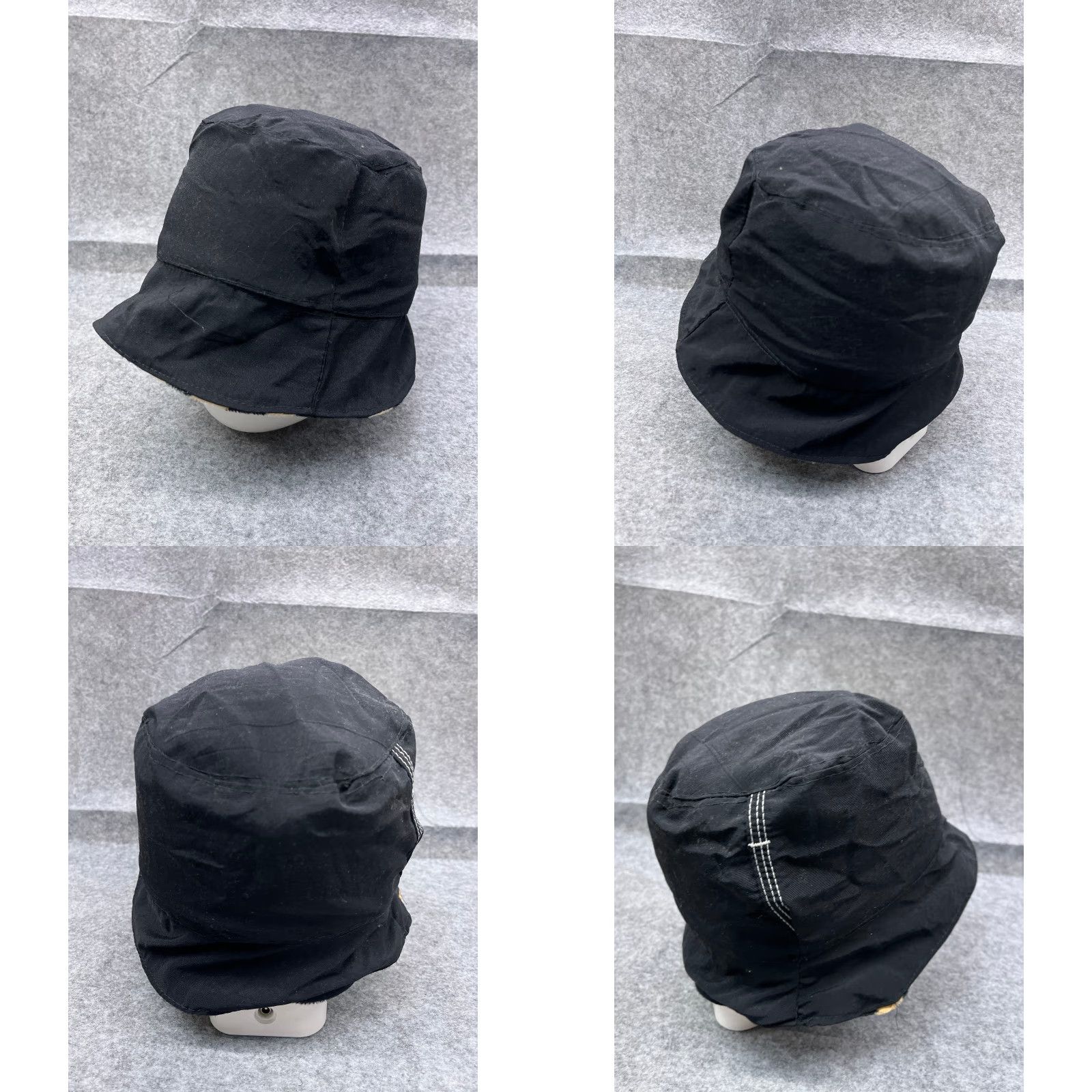 Vintage Duck Bucket Hat Adult One Size Beige Black Zebra Print Poly Blend Reversible Size ONE SIZE - 9 Thumbnail