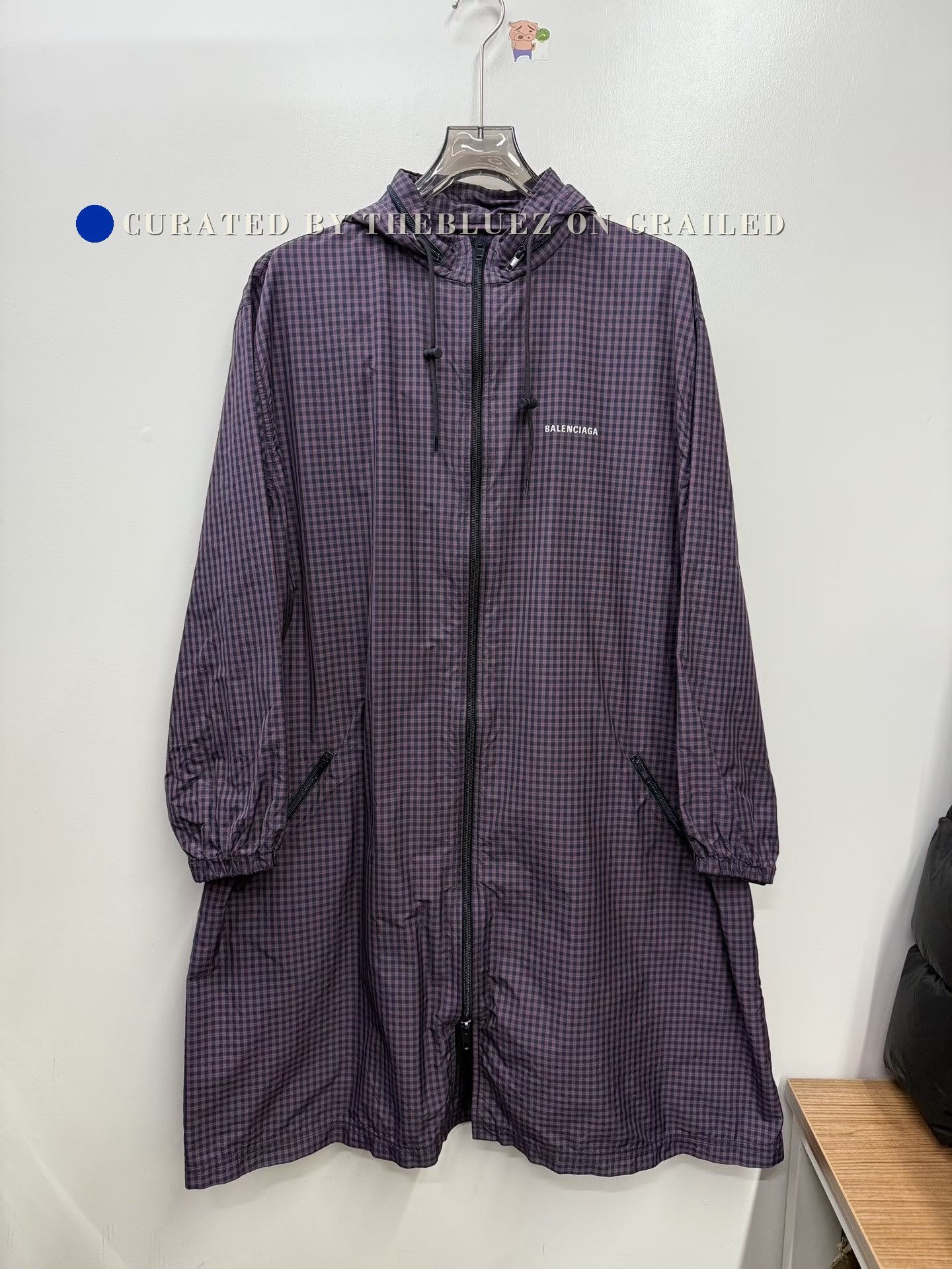 Balenciaga Balenciaga Plaid Purple Trench Coat Size US S / EU 44-46 / 1 - 1 Thumbnail