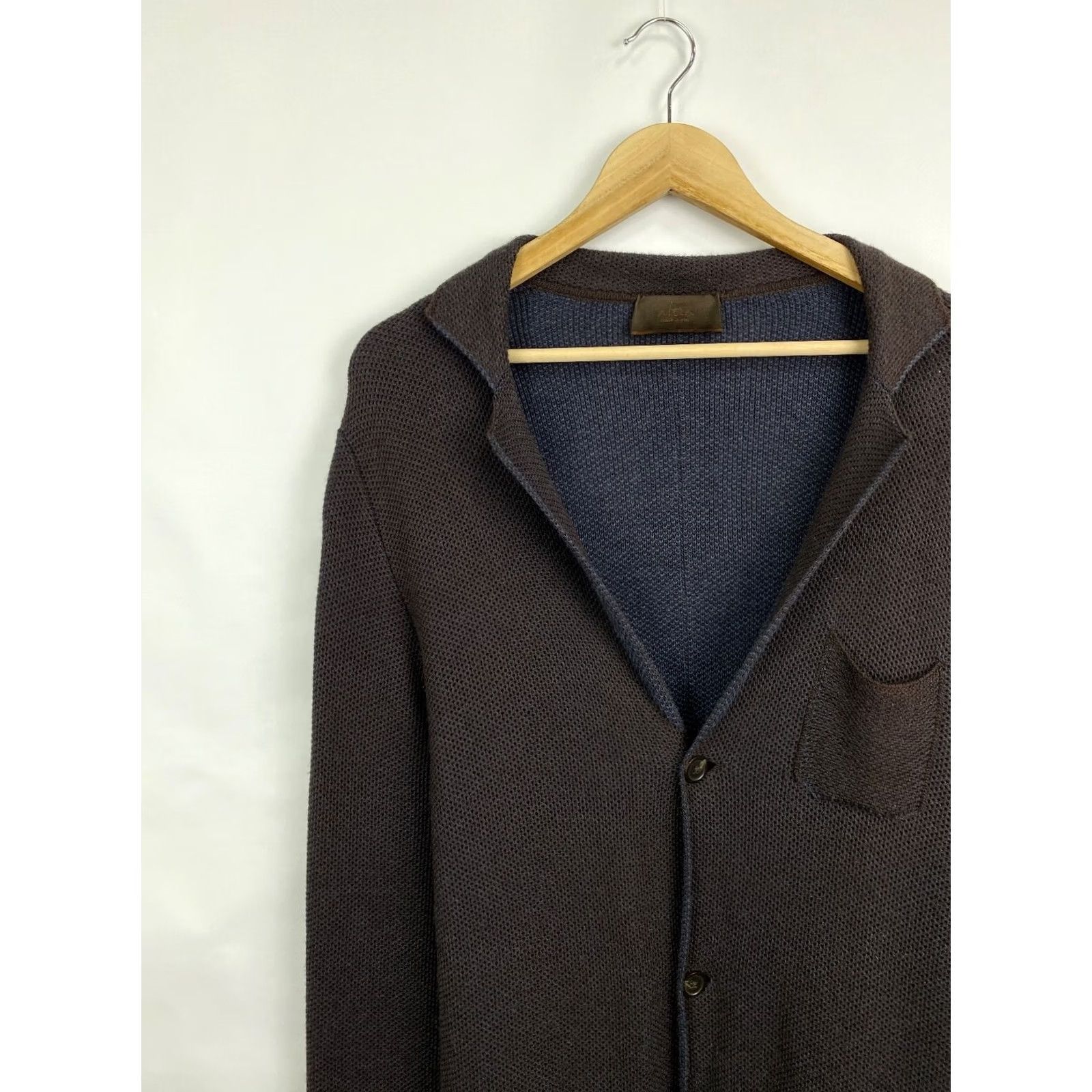 Altea 🇮🇹 Altea Lana Wool Cardigan made in Italy Rare Retro Hype Y2K - Brown - XL Size US XL / EU 56 / 4 - 2 Thumbnail