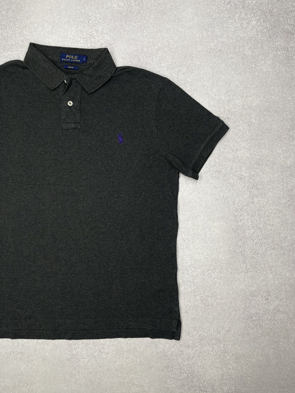 Polo Ralph Lauren × Rugby Ralph Lauren × Vintage Mens Polo Ralph Lauren Grey Rugby Polo Y2K Vintage Size L Size US L / EU 52-54 / 3 - 3 Thumbnail