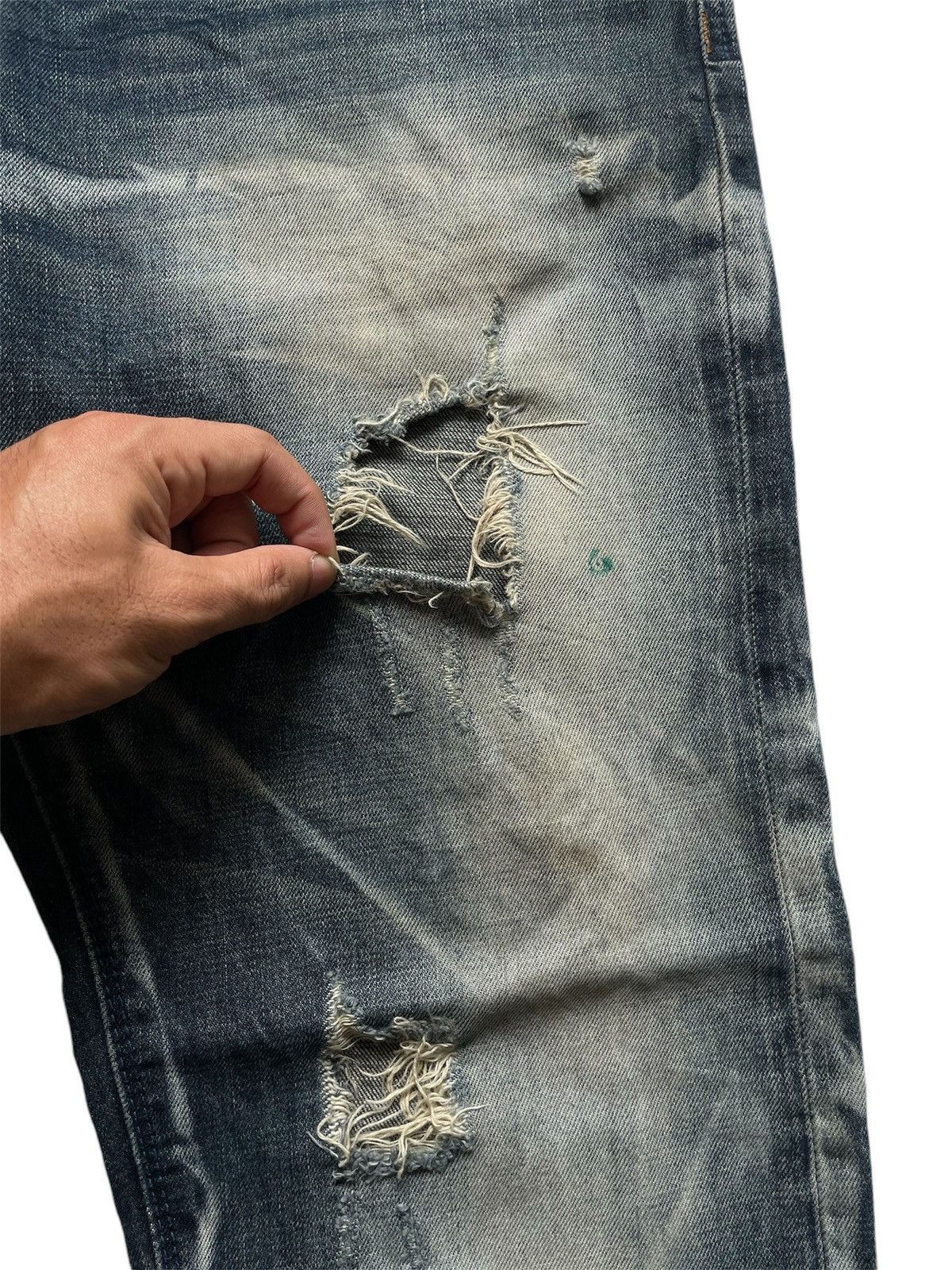 Japanese Brand × Vintage Vintage Japanese Brand Akoo Distressed Jeans Size US 36 / EU 52 - 6 Thumbnail