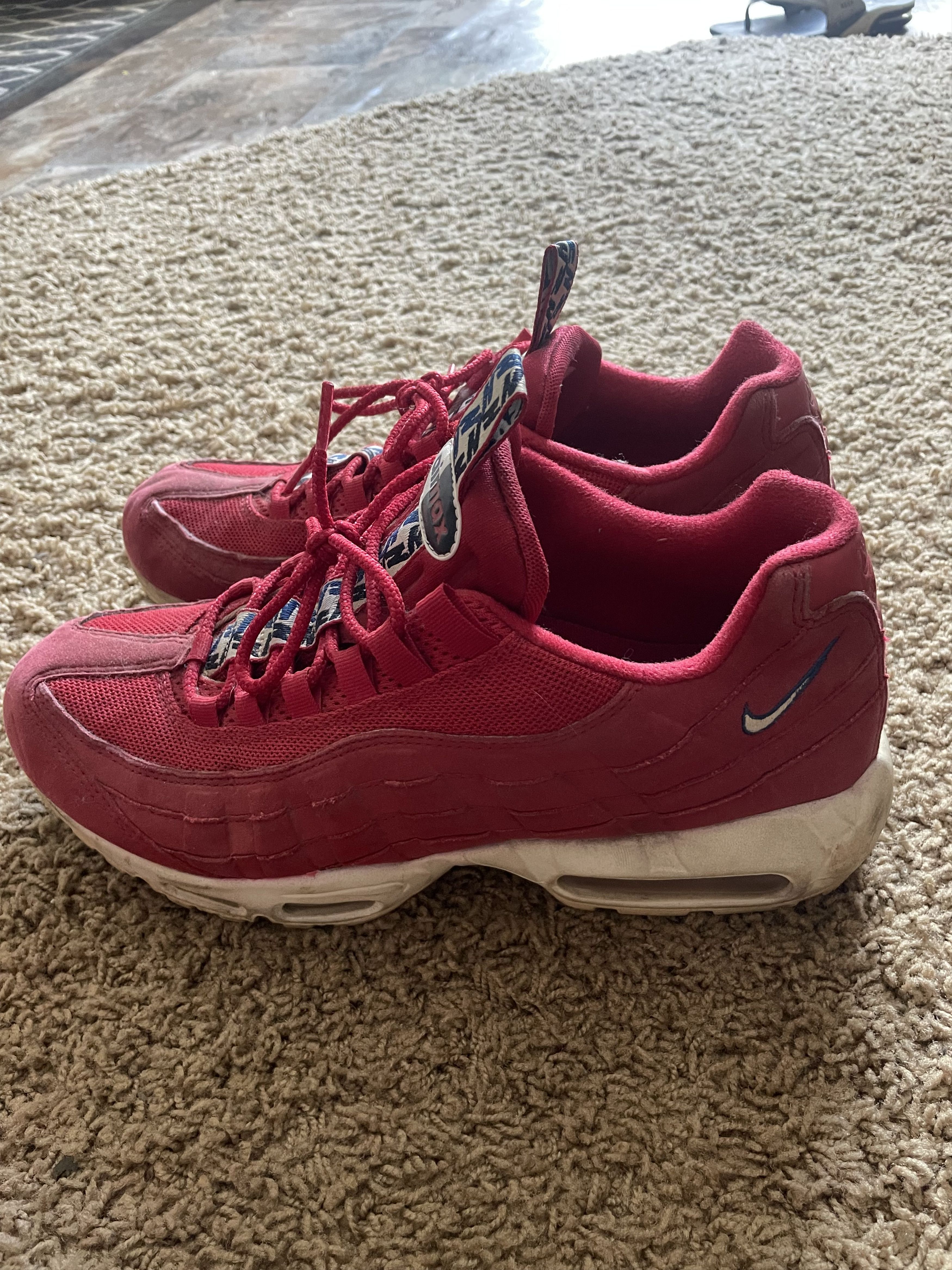 Nike Red Suede Air Max Size US 11 / EU 44 - 4 Thumbnail
