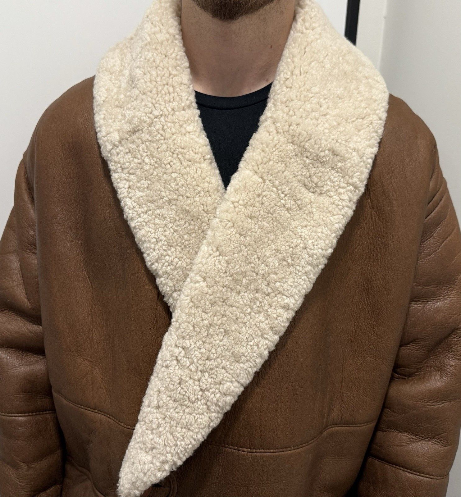 Gianfranco Ferre Gianfranco Ferre Vintage Jacket Leather Shearling Coat Size US L / EU 52-54 / 3 - 9 Thumbnail