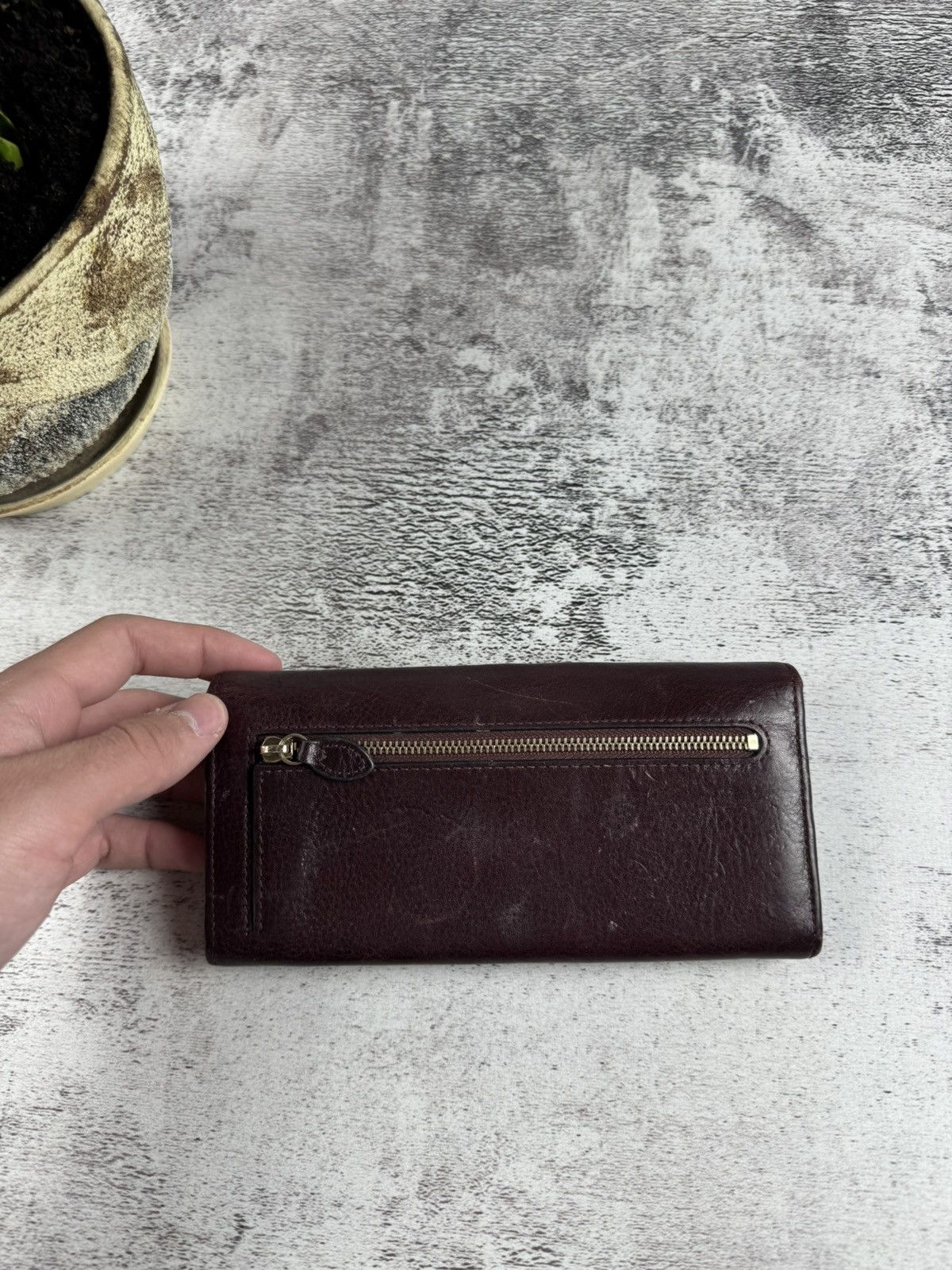Mulberry Mulberry Oxblood Continental Tree Vintage Genuine Leather Wallet Purse Size ONE SIZE - 12 Thumbnail