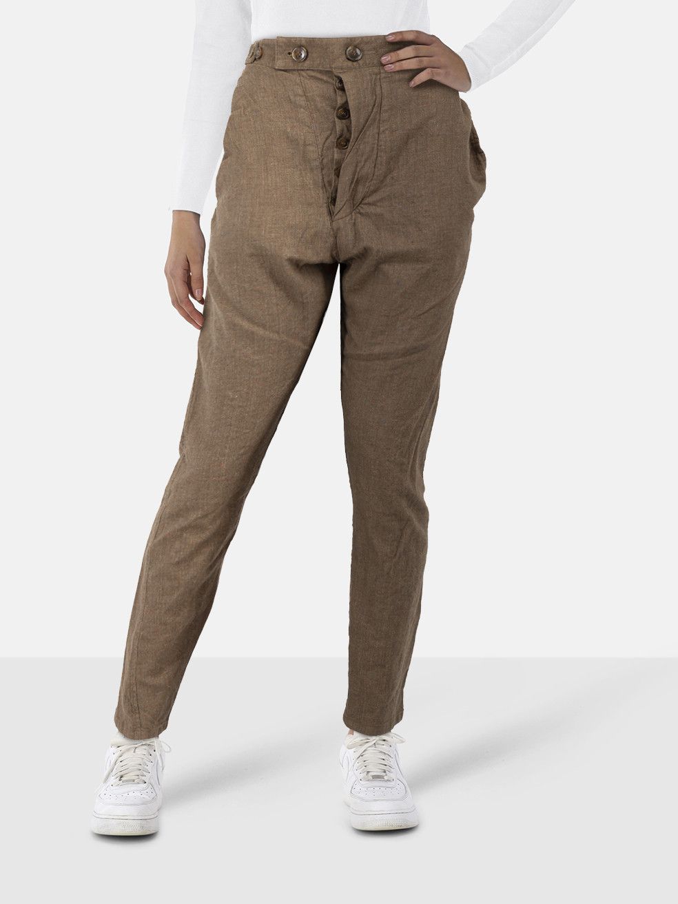 Vivienne Westwood Brown Wool Skinny Trousers Size 34" / US 12 / IT 48 - 1 Thumbnail