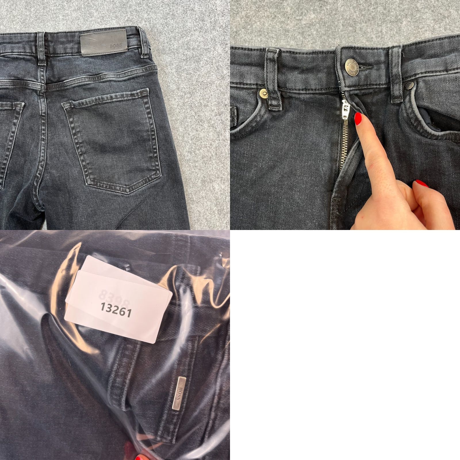 Hugo Boss HUGO BOSS Jeans Slim Fit 30 32 Delaware Denim Charcoal Wash Grey Stretch Size US 30 / EU 46 - 9 Thumbnail