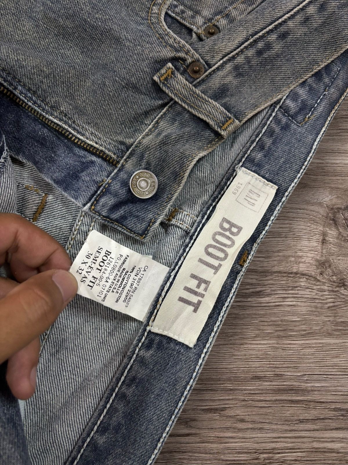 Gap Y2K GAP Bootcut Mud Washed Grunge Jeans Size US 30 / EU 46 - 7 Thumbnail