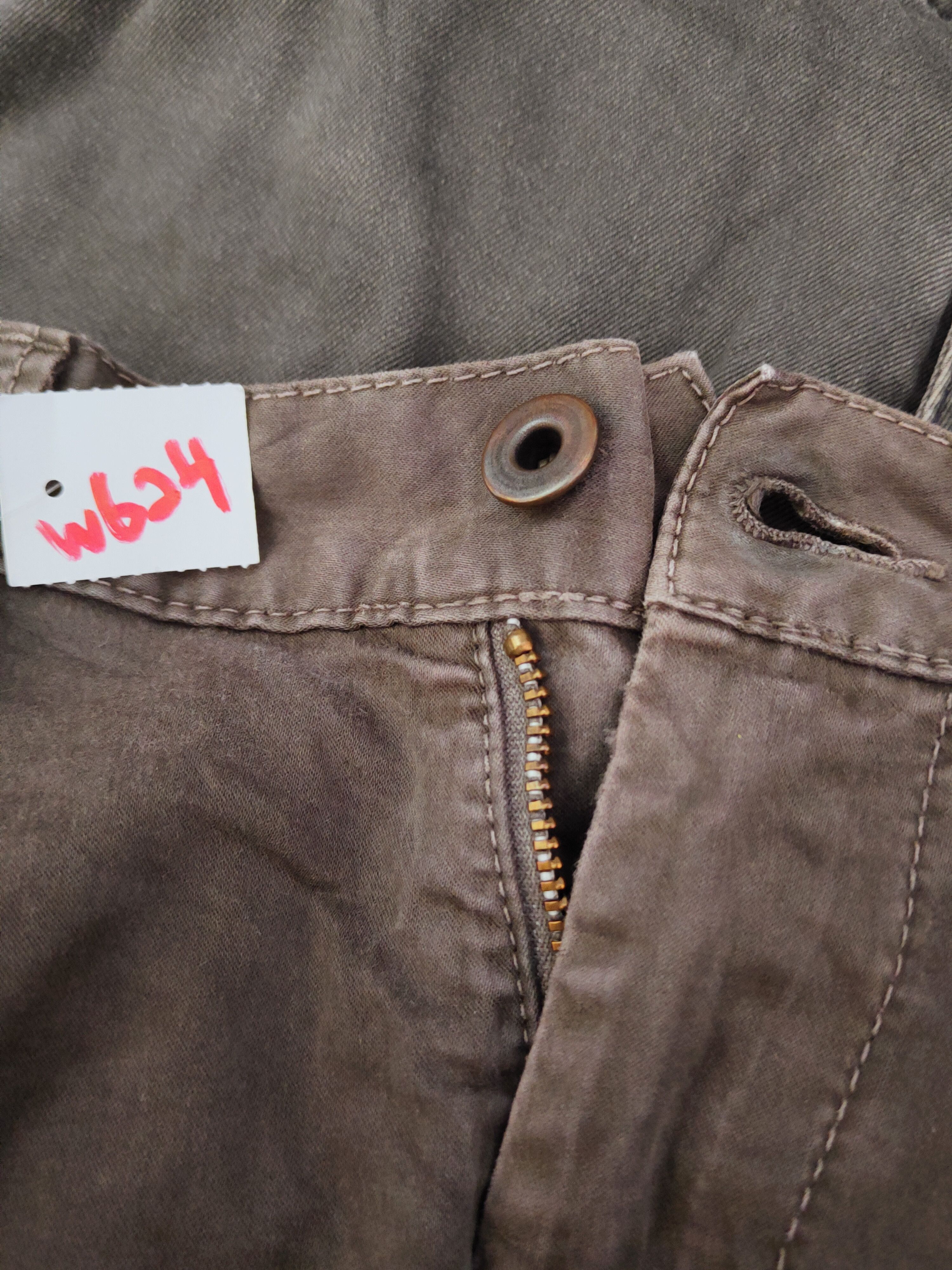 Quadro Dark Brown Multipocket Casual Pants #W624