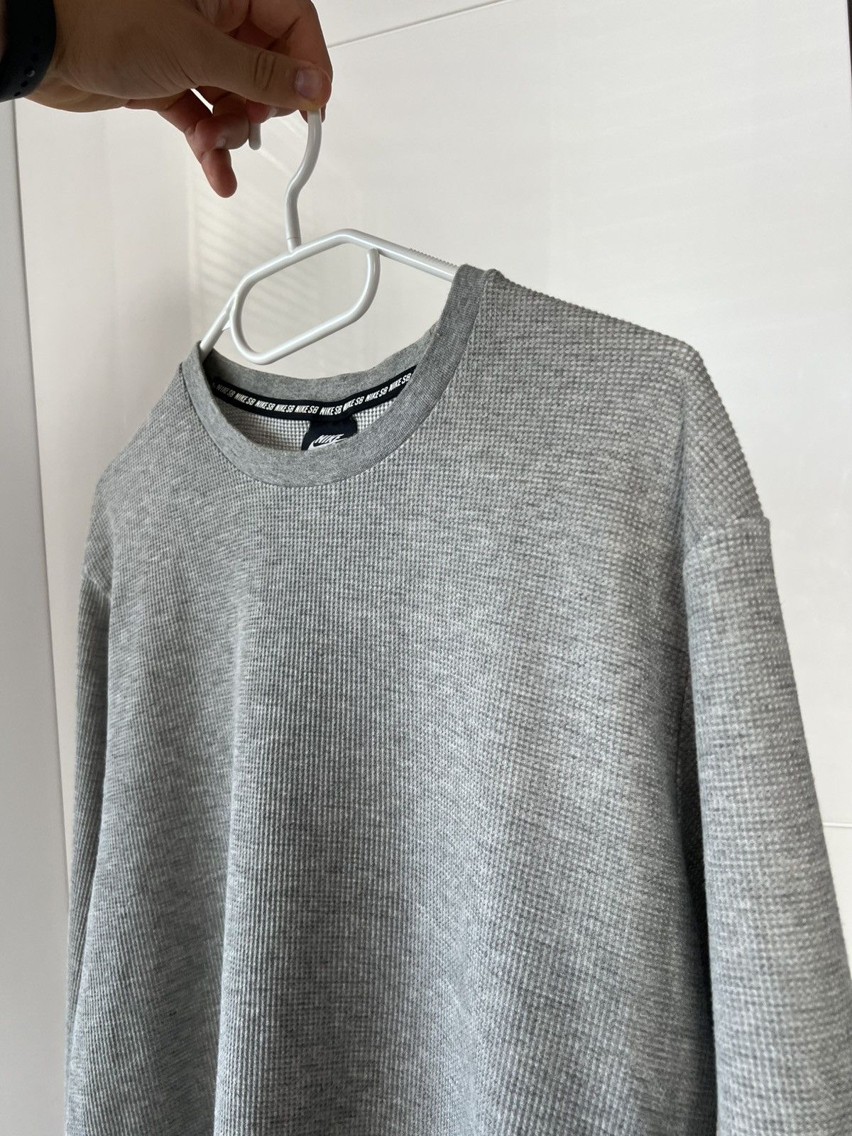 Nike SB Nike SB Gray Knitted Sleeve Logo Towel Cotton Long Sleeve Size US M / EU 48-50 / 2 - 8 Thumbnail