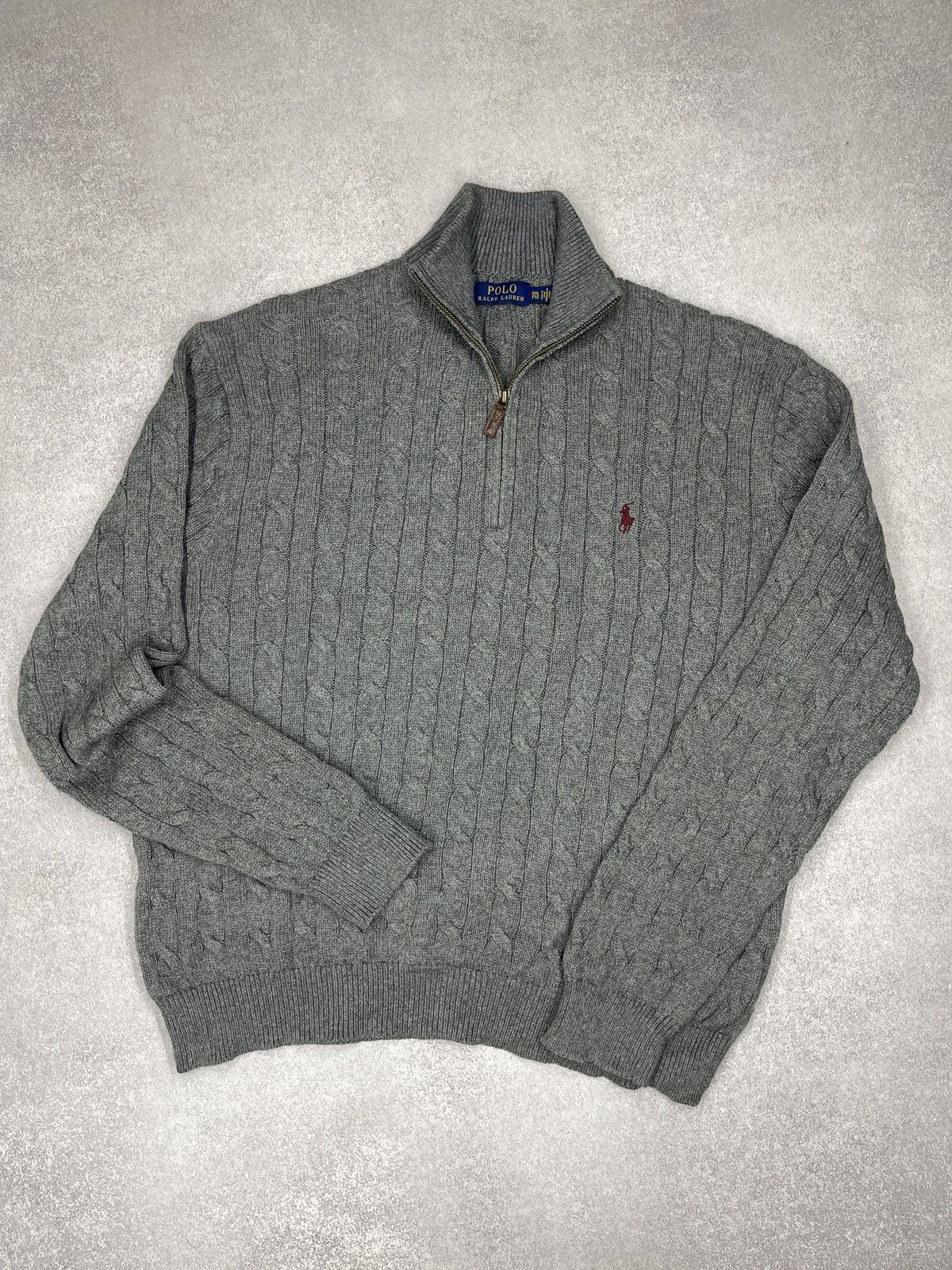 Polo Ralph Lauren Mens Polo Ralph Lauren Knitted Sweater Half Zip 1/4 Rugby Size US XXL / EU 58 / 5 - 2 Thumbnail