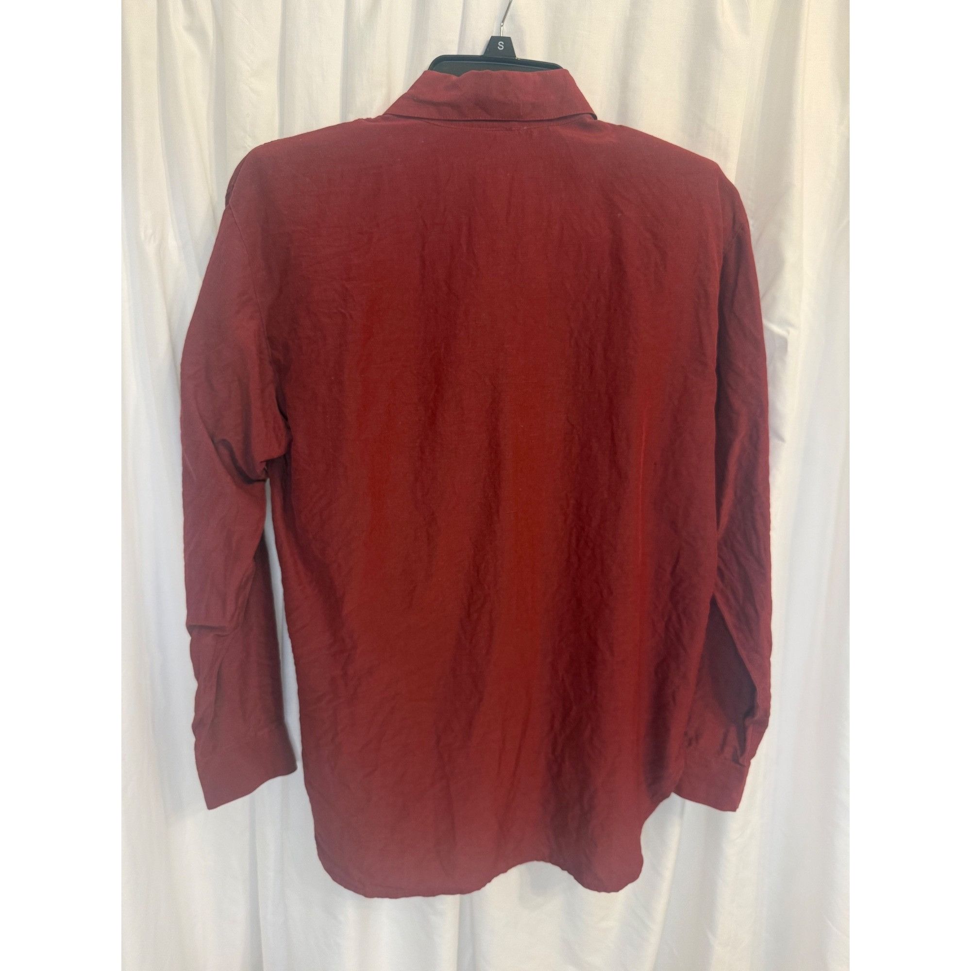 Other NY Jeans Red Silk Linen Blend Button-Up Shirt S Size S / US 4 / IT 40 - 3 Thumbnail