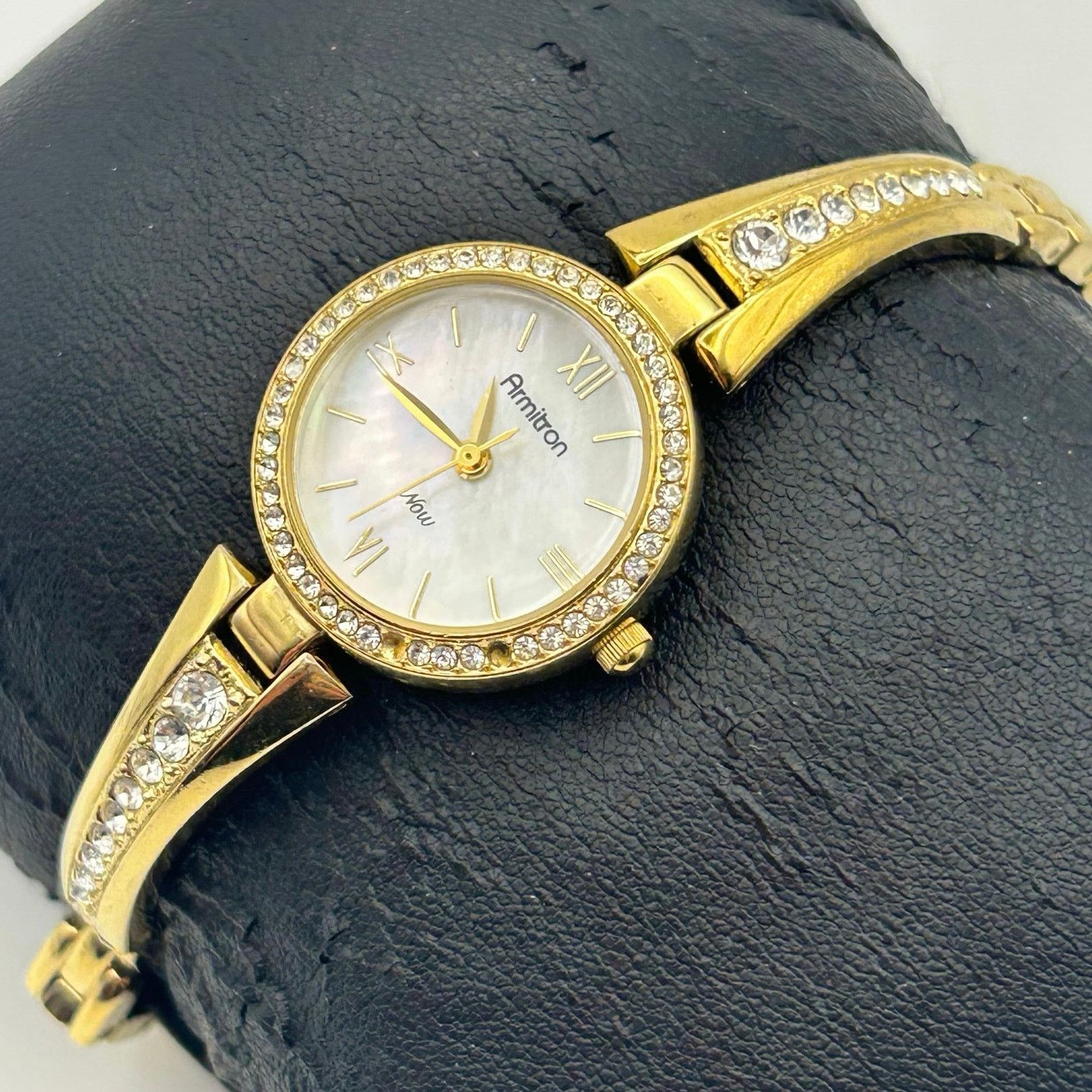 Other Armitron Now Gold Tone Crystal Bezel Mother Pearl Watch Size ONE SIZE - 1 Thumbnail