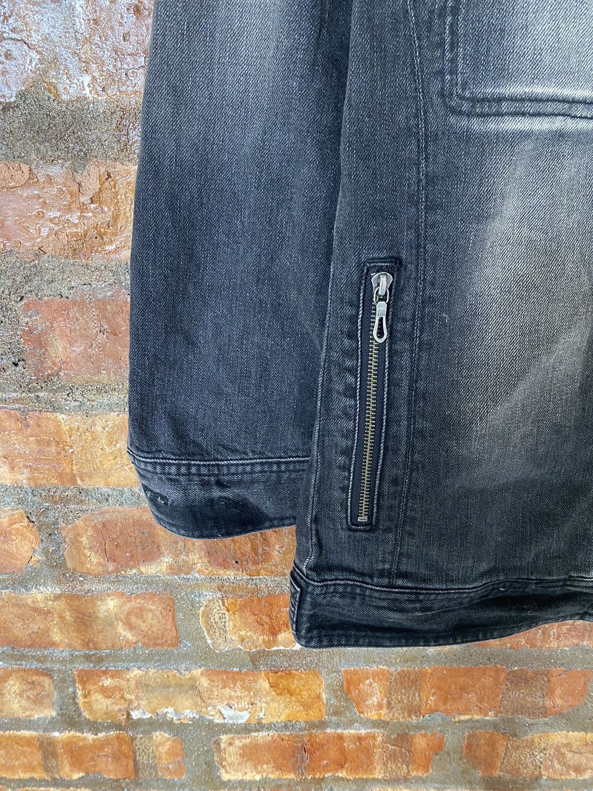 5351 POUR LES HOMMES Diamond stitch faded detailing wash denim Jacket Size US M / EU 48-50 / 2 - 10 Thumbnail