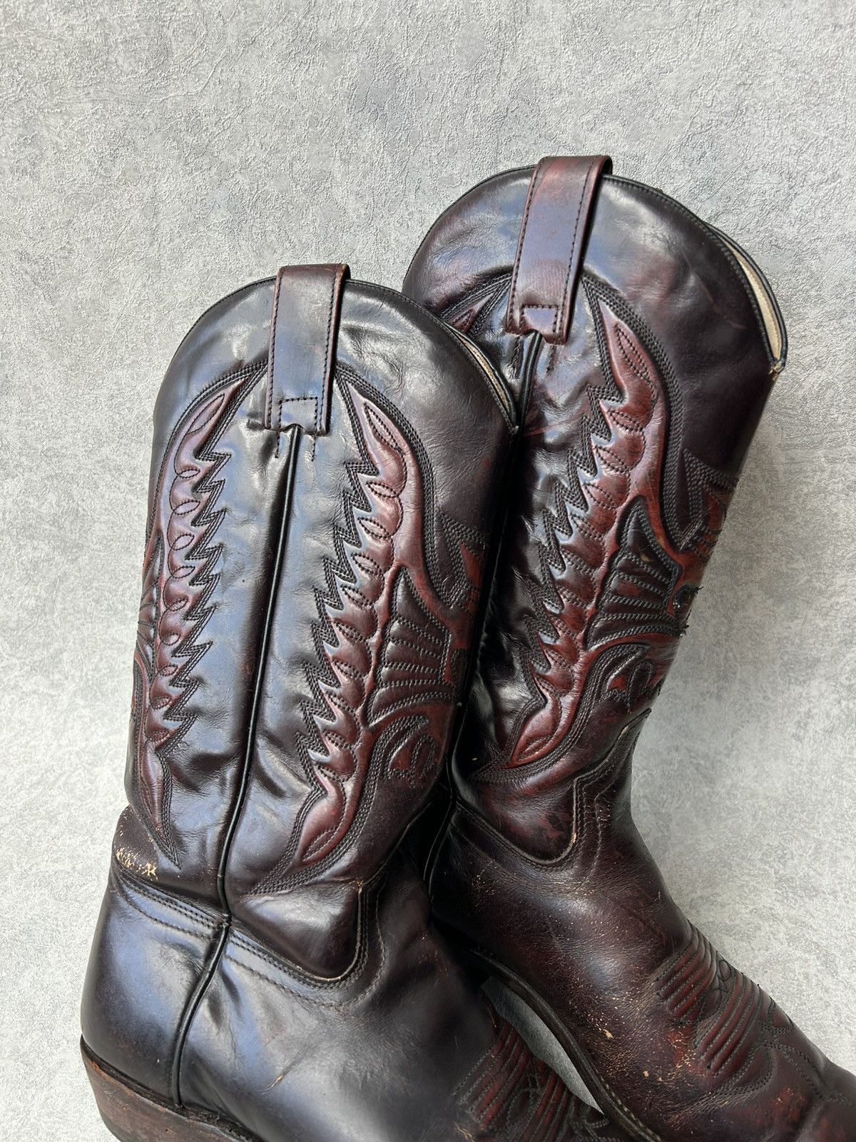 Sendra Sendra Western Cowboy Burgundy Leather Boots Size US 8 / EU 41 - 4 Thumbnail